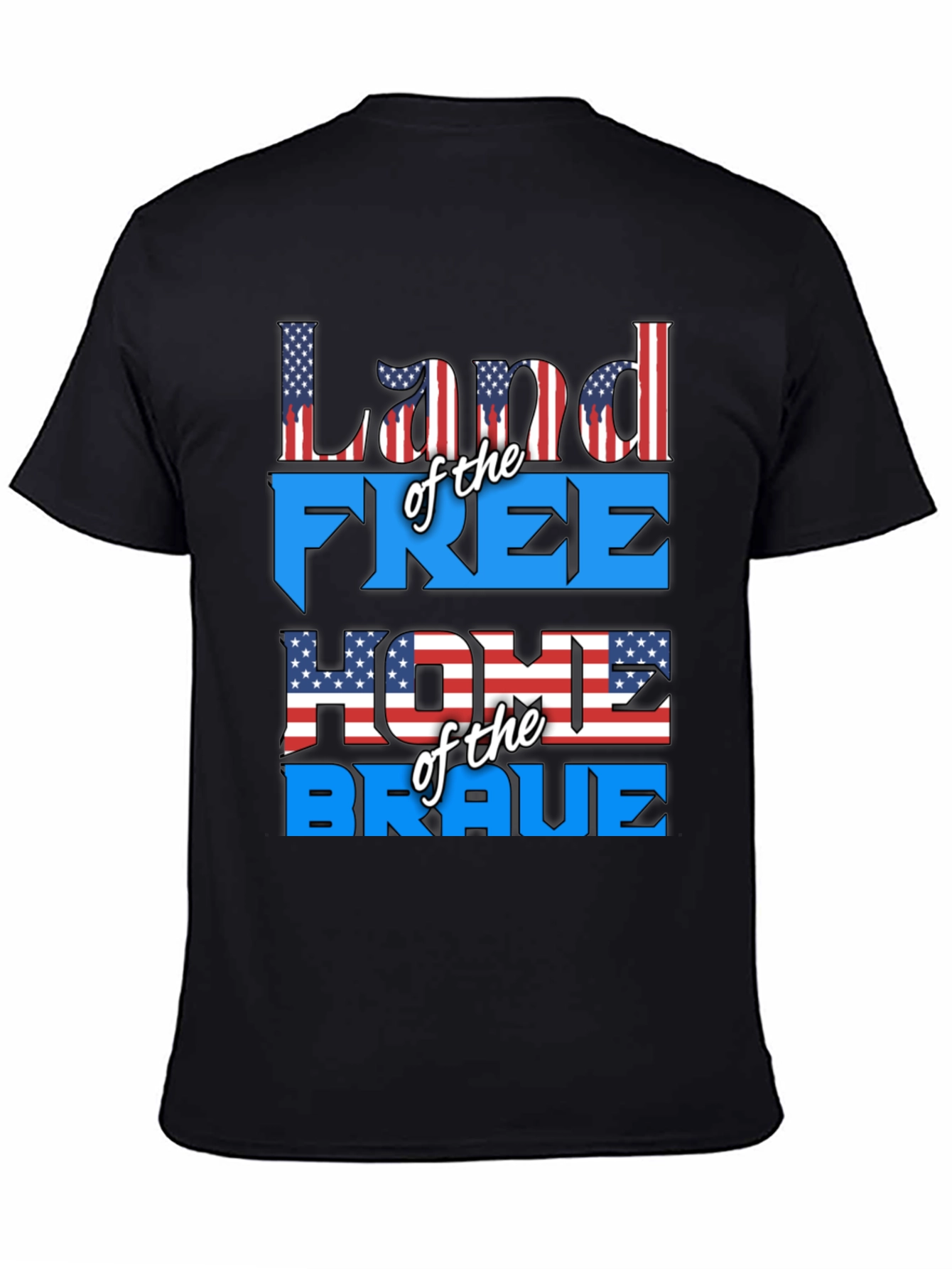 Patriotic Land of the Free Graphic T-Shirt