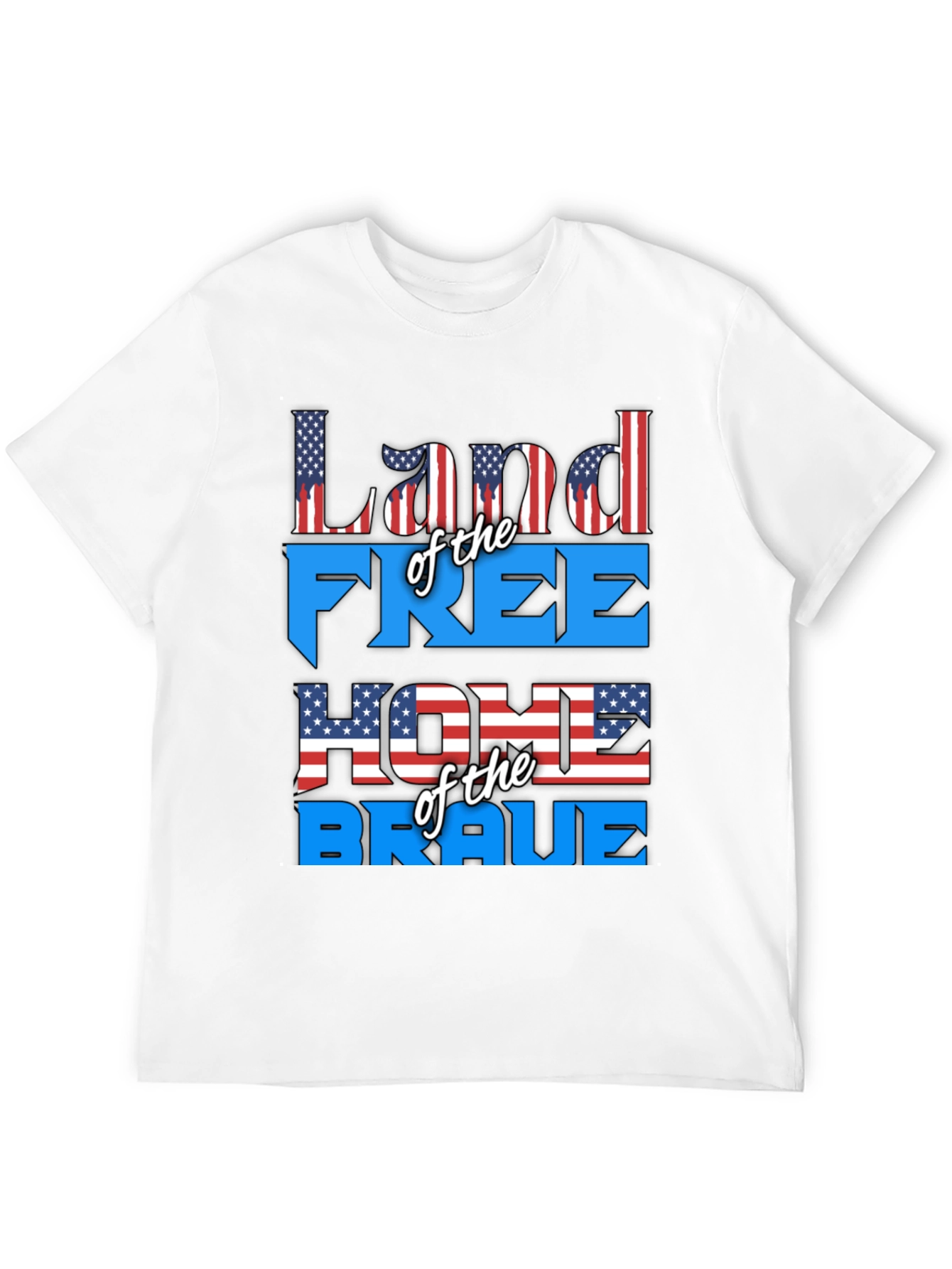 Patriotic Land of the Free Graphic T-Shirt
