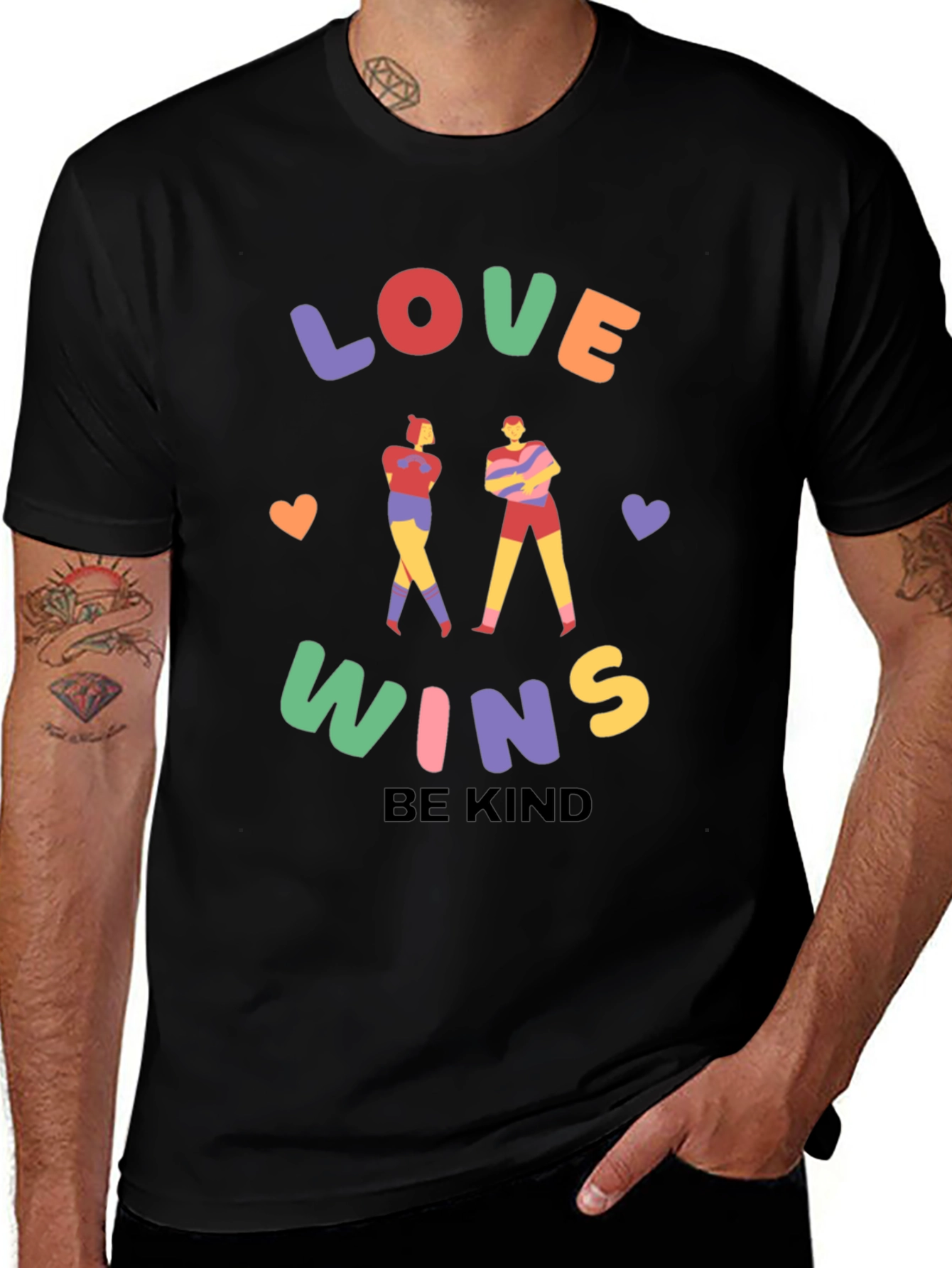 Love Wins Graphic Tee - Be Kind