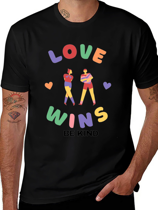 Love Wins Graphic Tee - Be Kind