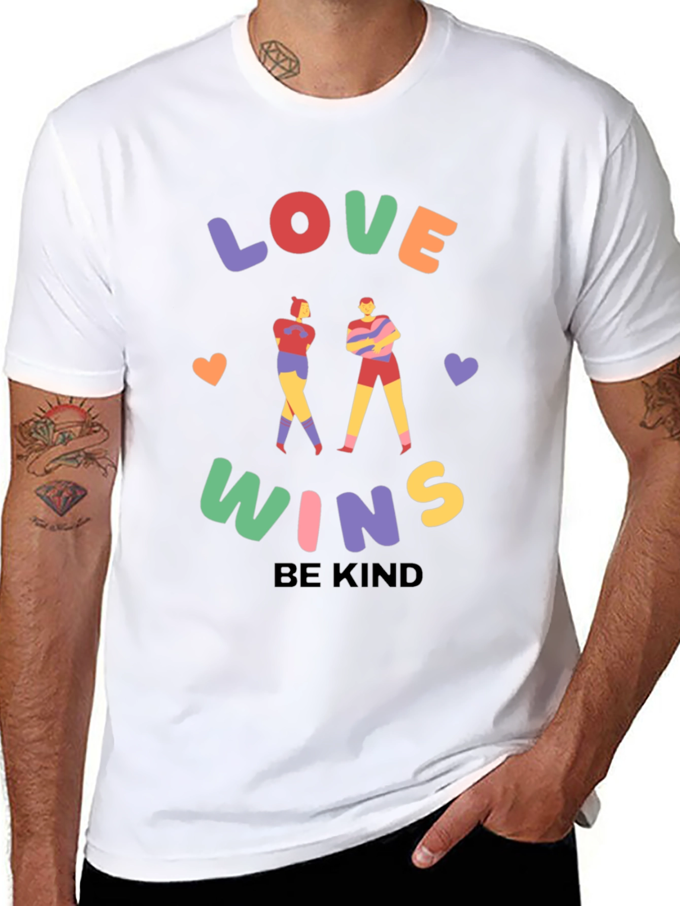 Love Wins Graphic Tee - Be Kind