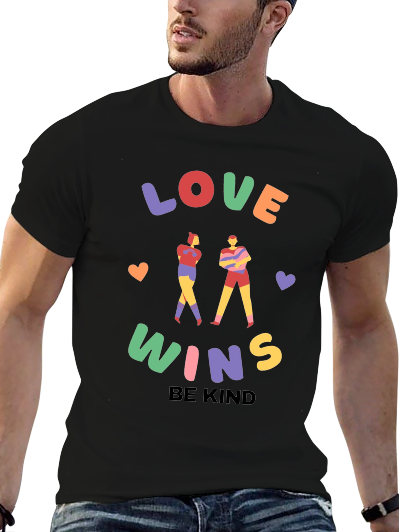 Love Wins Graphic Tee - Be Kind