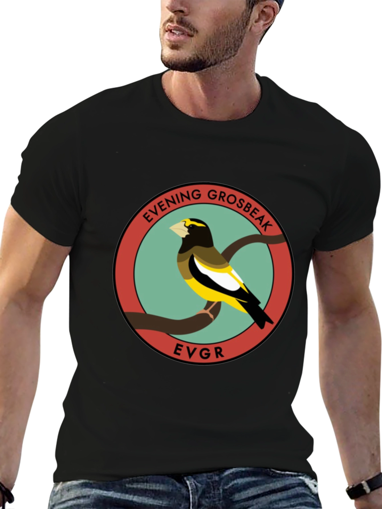 Evening Grosbeak EVGR Bird T-Shirt