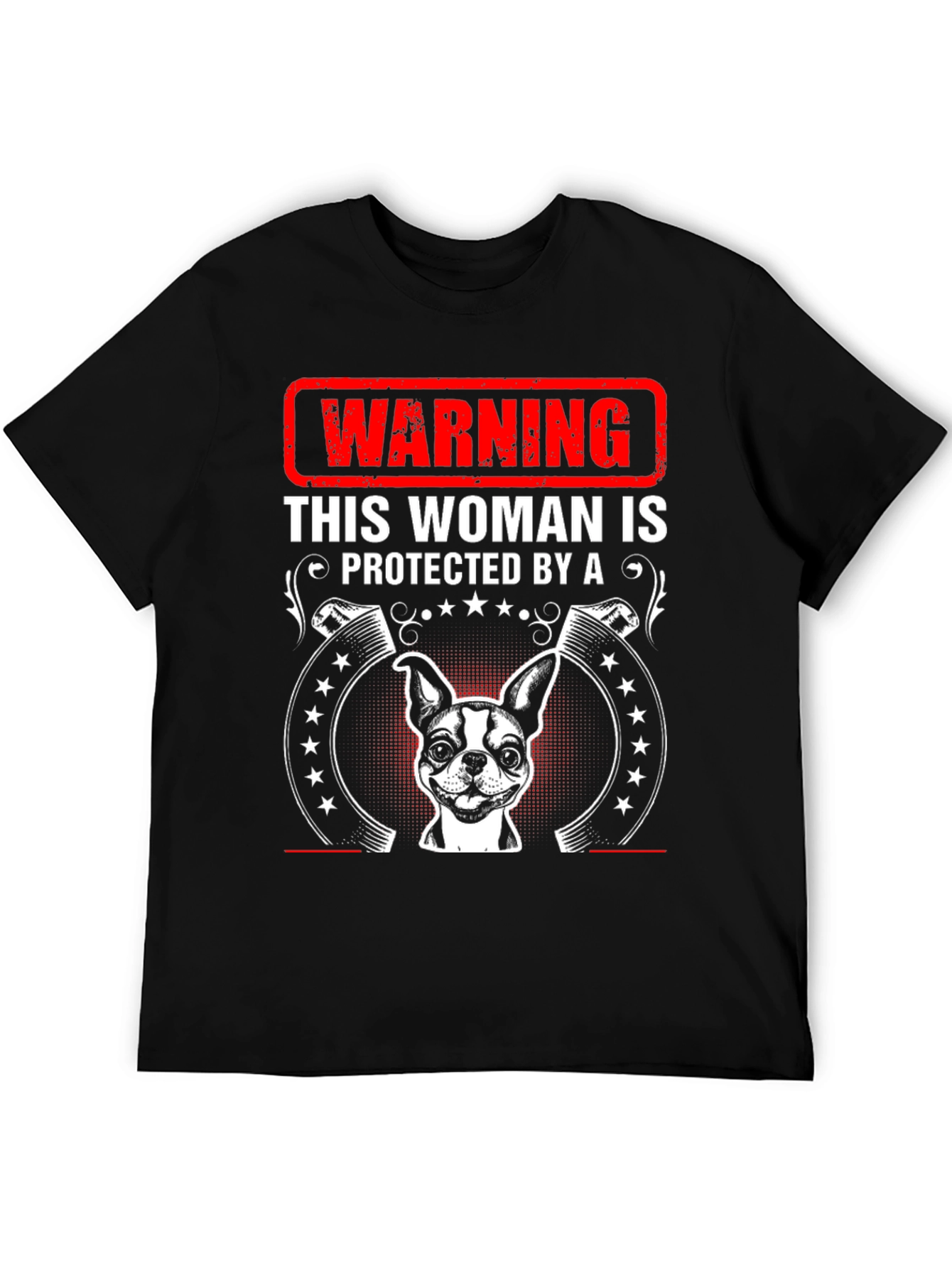 Warning: Protected by Dog T-Shirt