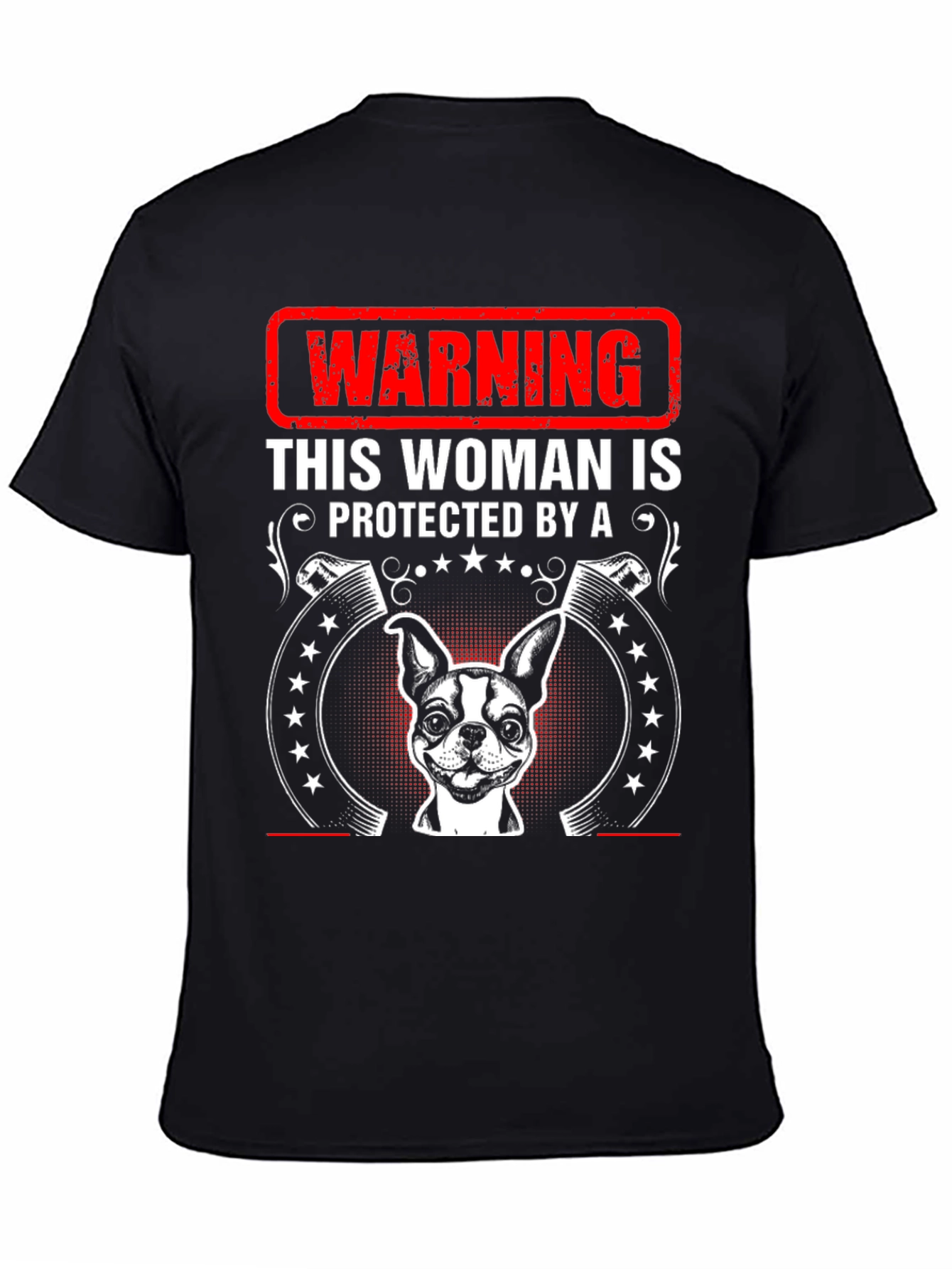 Warning: Protected by Dog T-Shirt