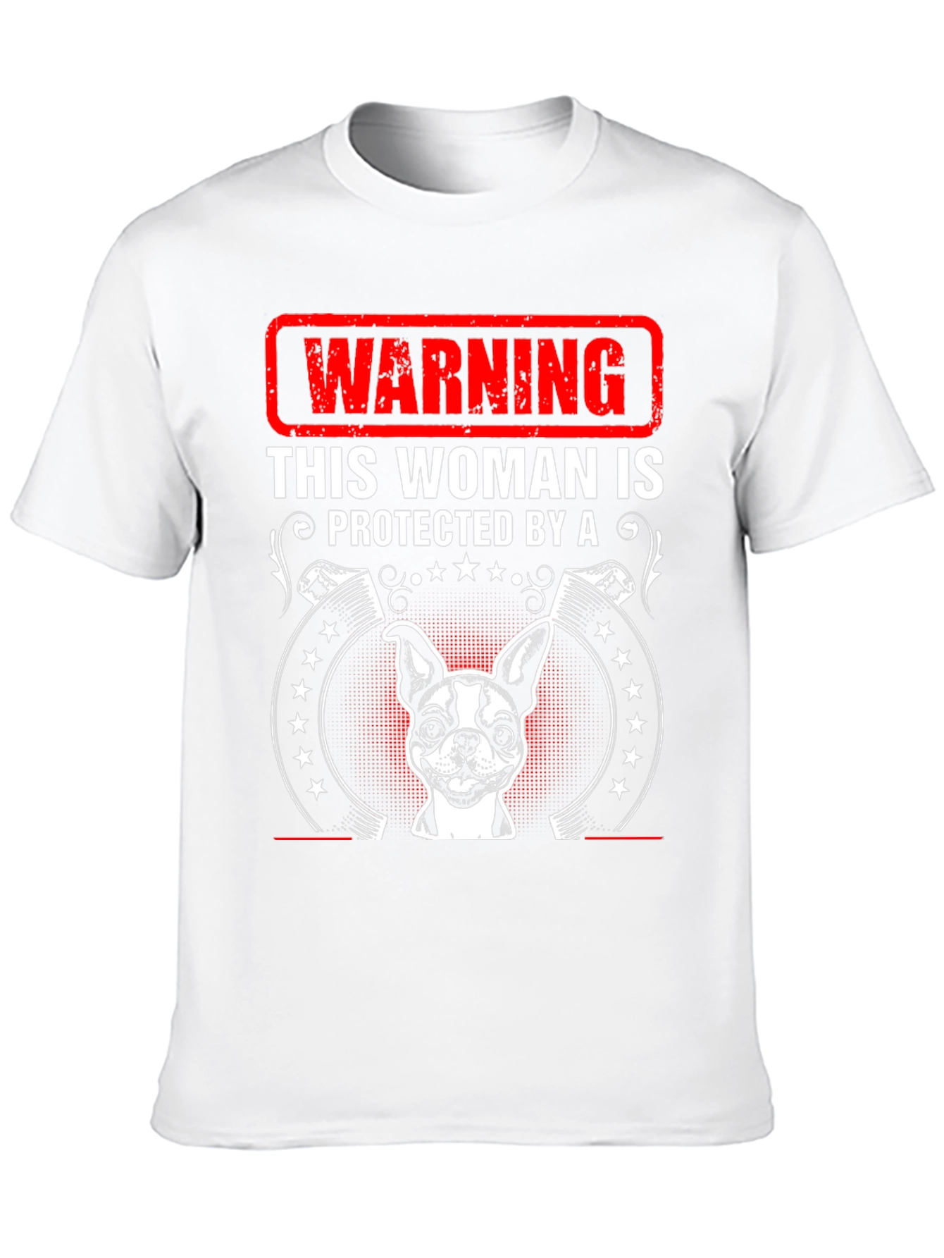 Warning: Protected by Dog T-Shirt