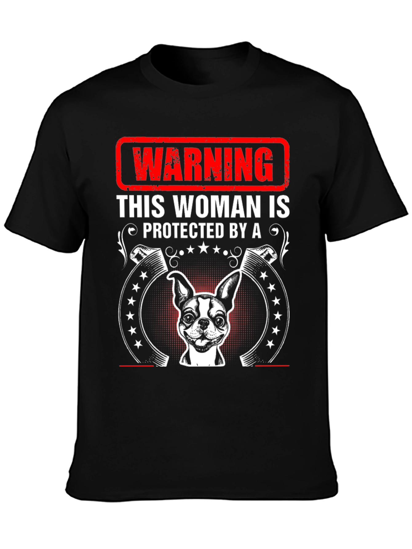 Warning: Protected by Dog T-Shirt