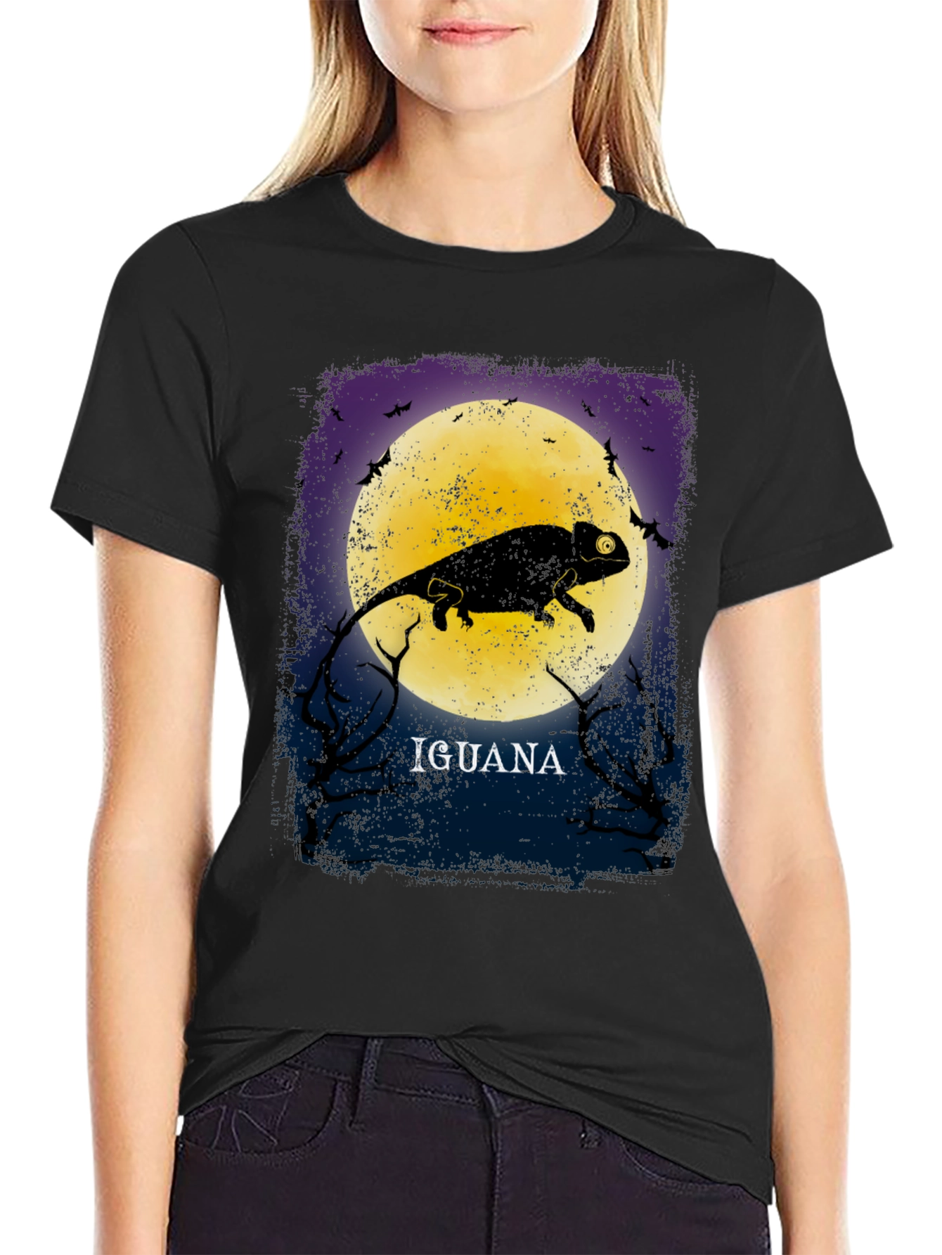 Iguana Moon T-Shirt - Creepy Reptile Design