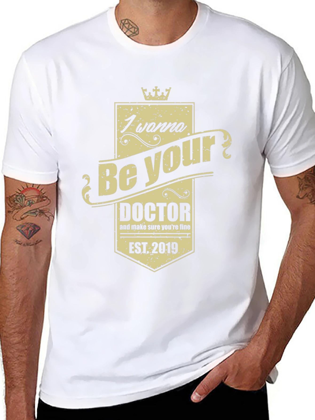 I Wanna Be Your Doctor Black Graphic Tee