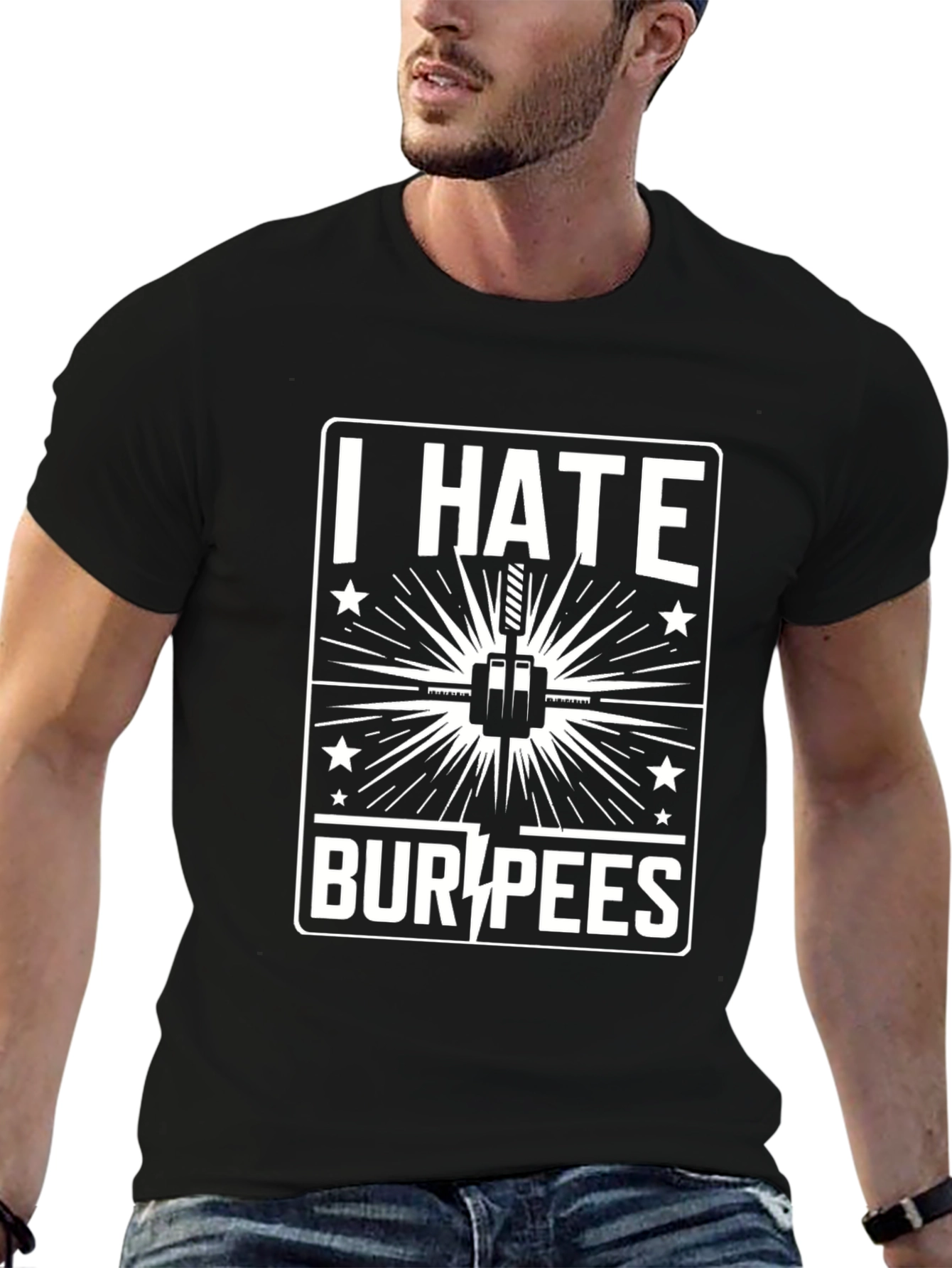 I Hate Burpees Graphic T-Shirt - Workout Motivation