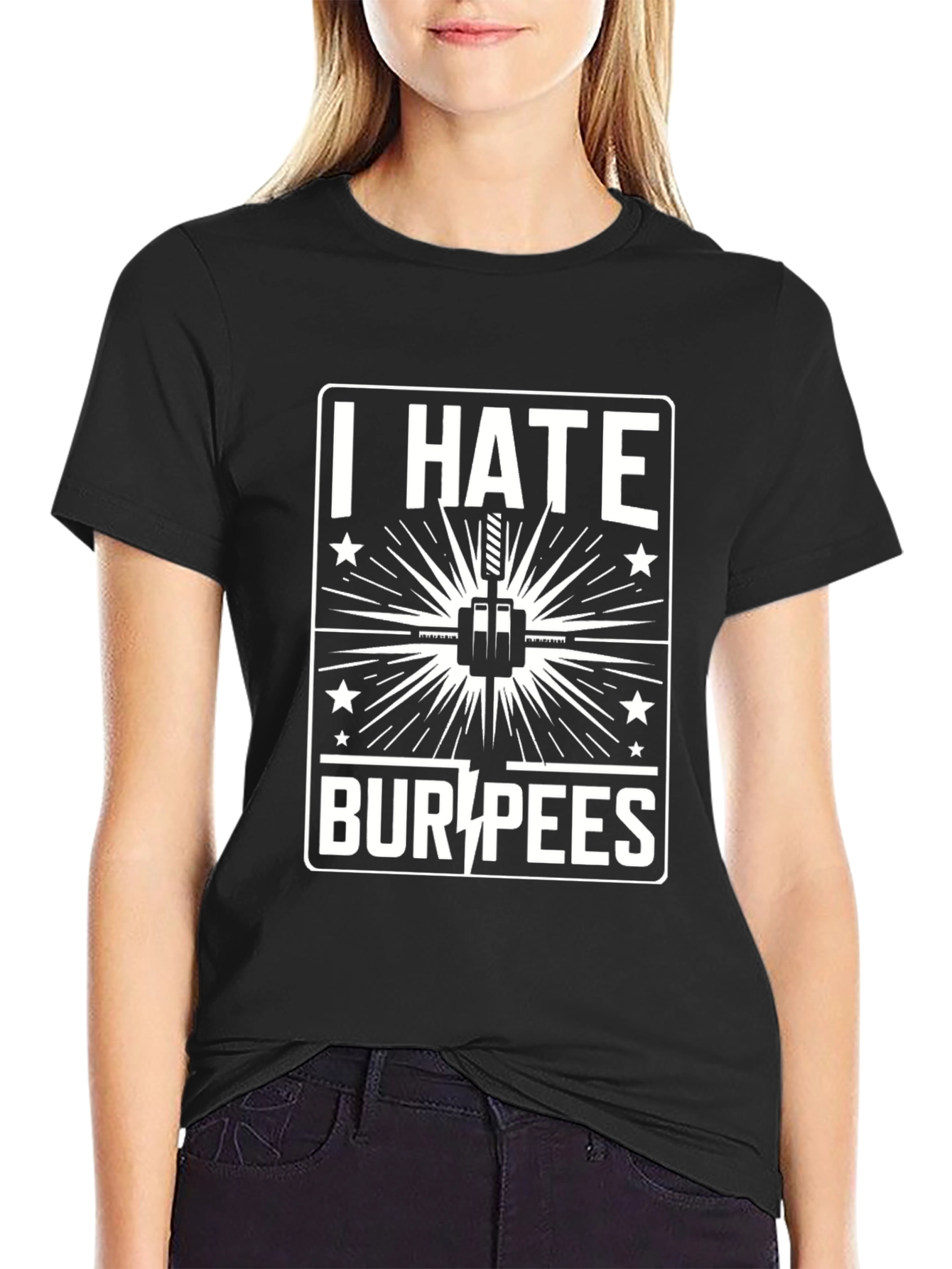 I Hate Burpees Graphic T-Shirt - Workout Motivation