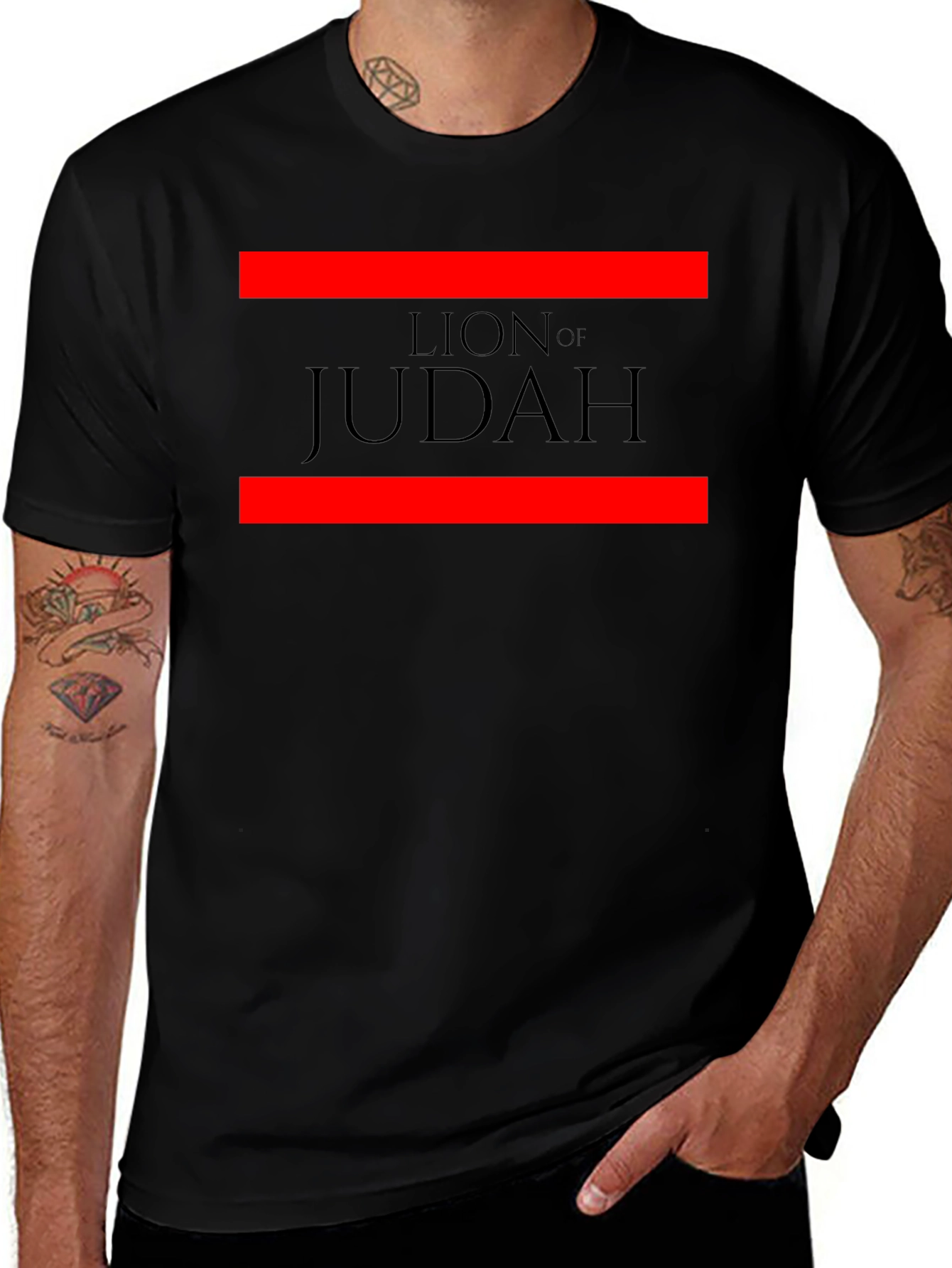 Lion of Judah Graphic Tee - Black Cotton Blend