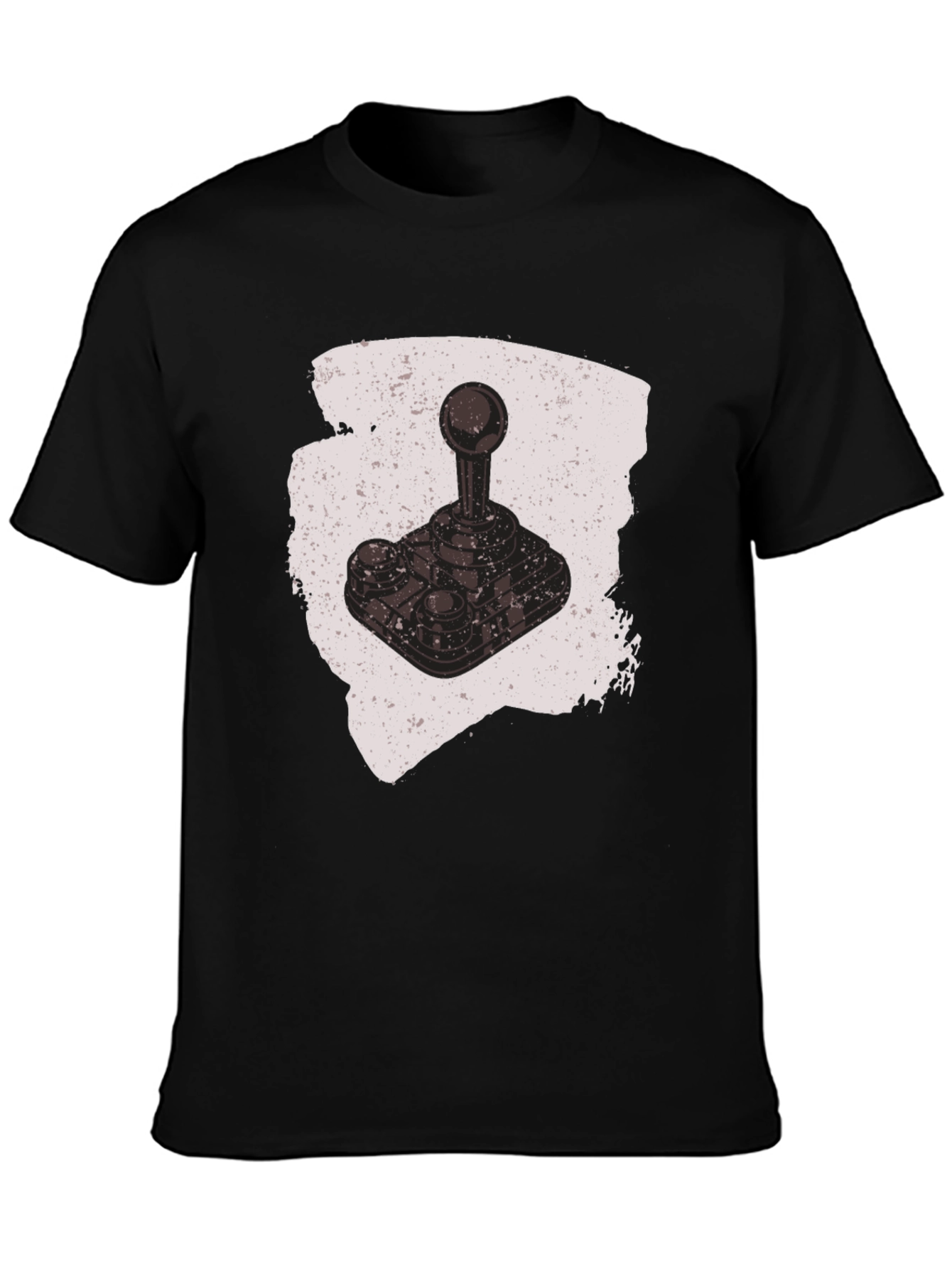 Retro Gaming Joystick Graphic Tee - Black