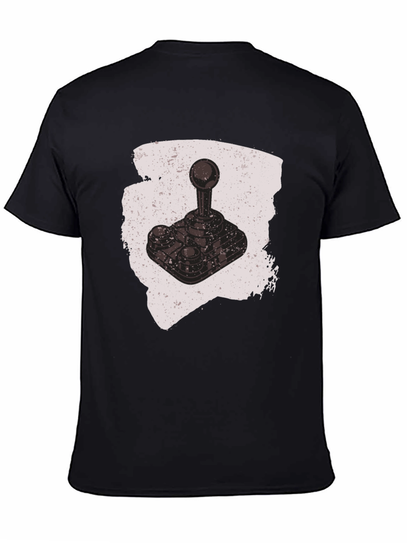 Retro Gaming Joystick Graphic Tee - Black