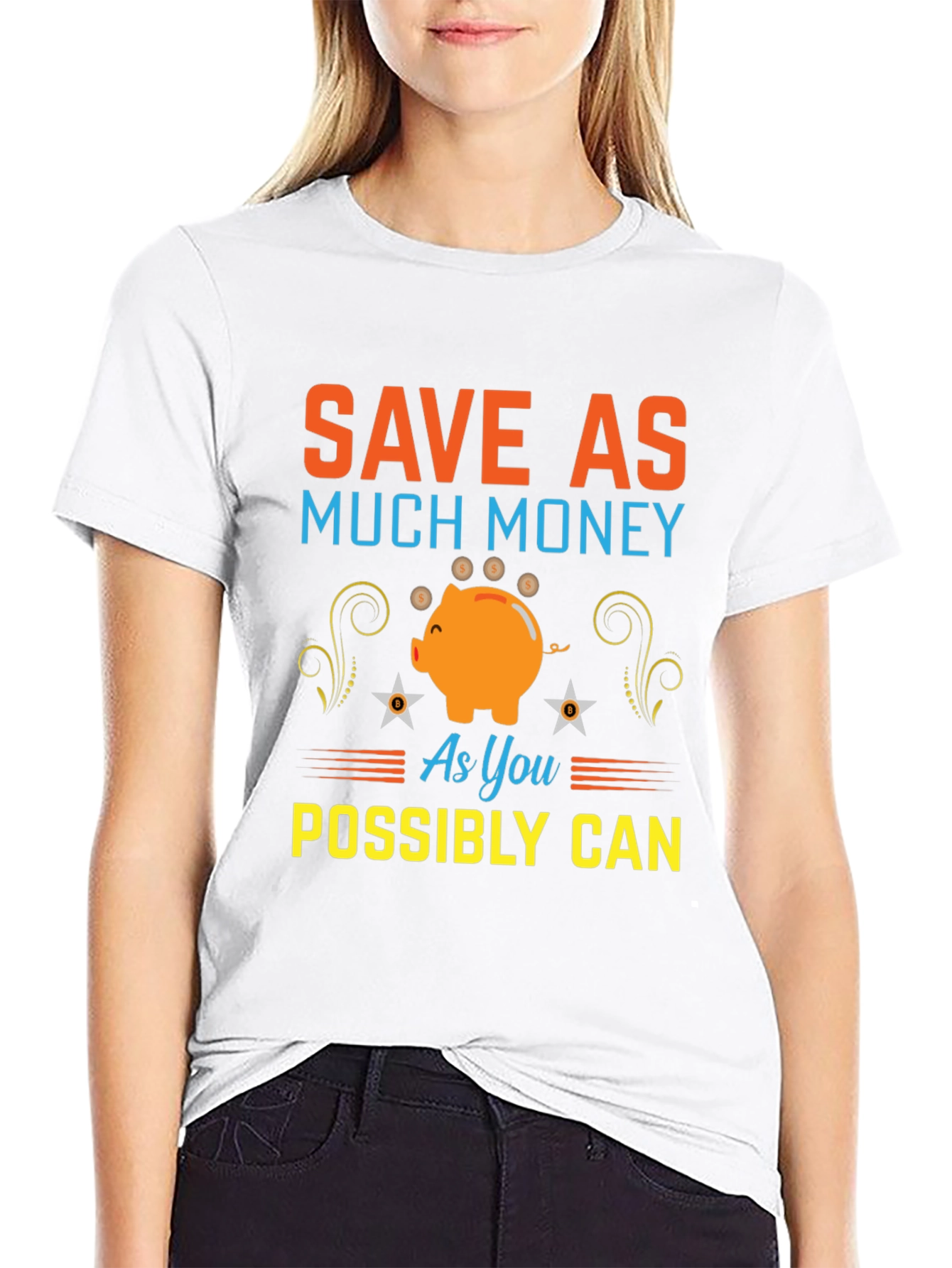 Save Money Piggy Bank Graphic T-Shirt