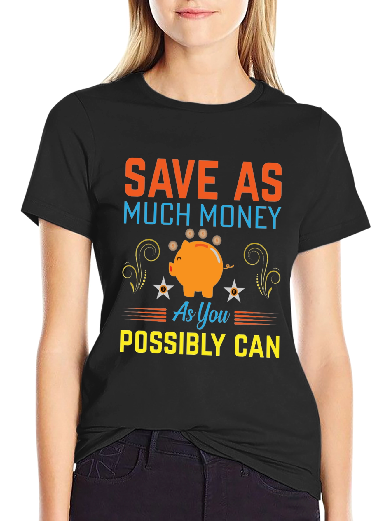 Save Money Piggy Bank Graphic T-Shirt