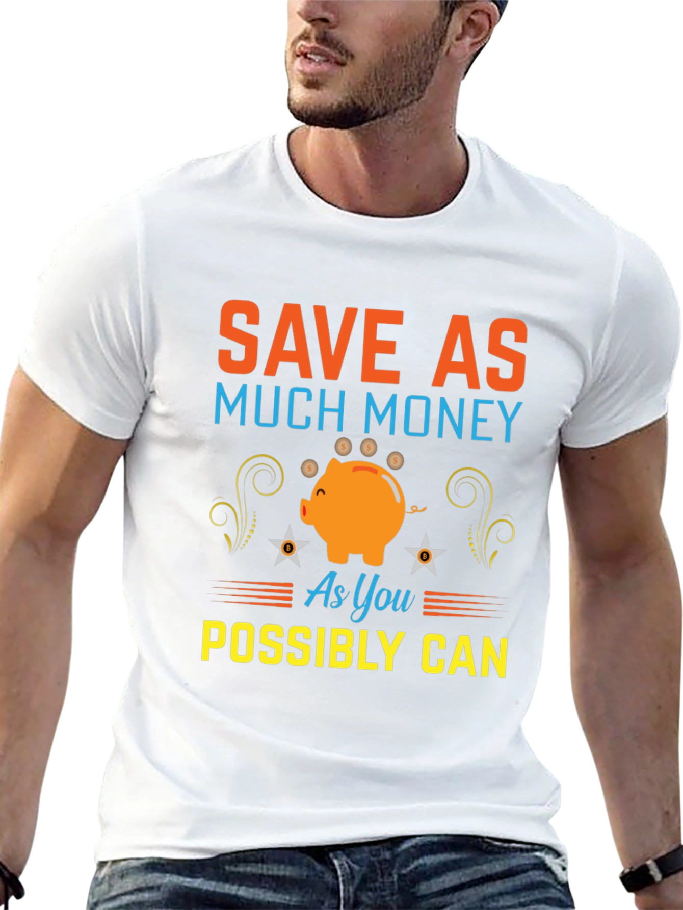 Save Money Piggy Bank Graphic T-Shirt