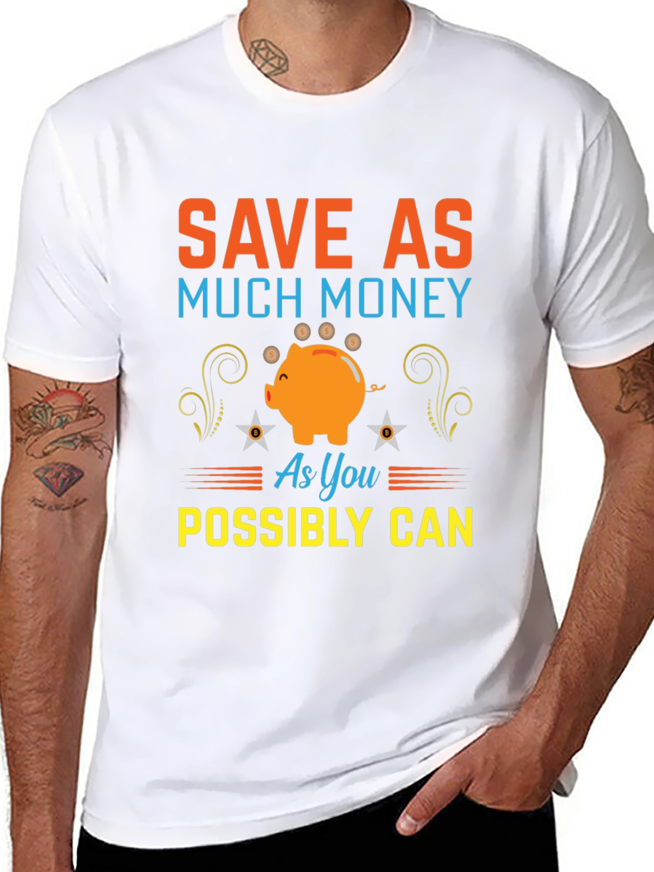 Save Money Piggy Bank Graphic T-Shirt