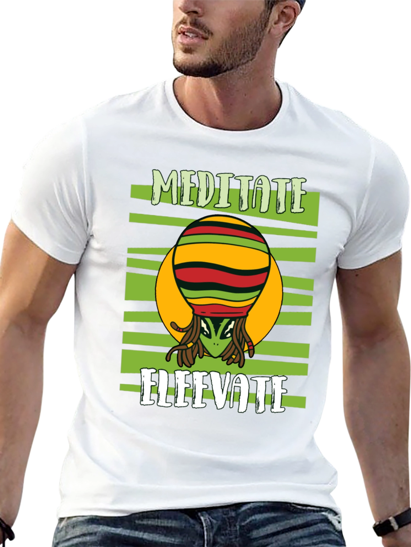 Meditate Elevate Alien Graphic Tee