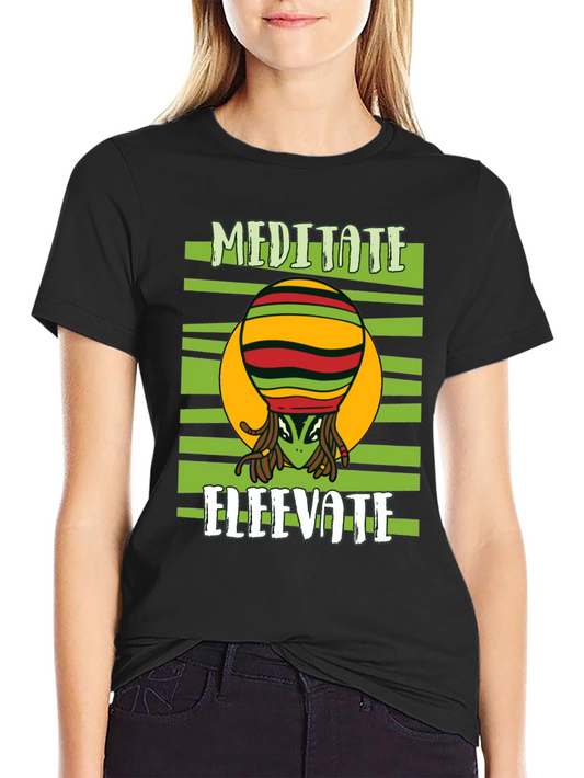 Meditate Elevate Alien Graphic Tee