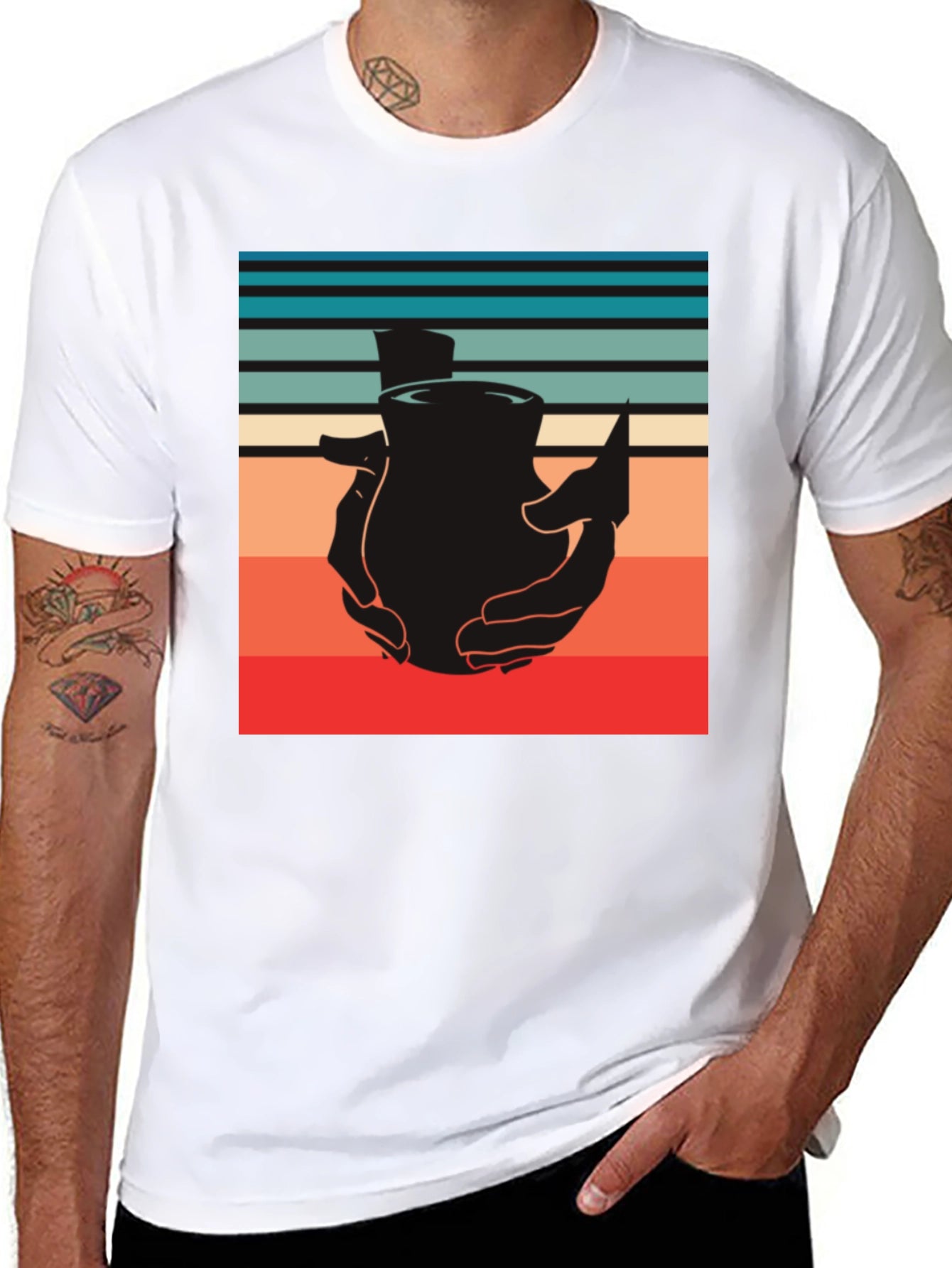 Retro Pottery Tee - Handcrafted Design
