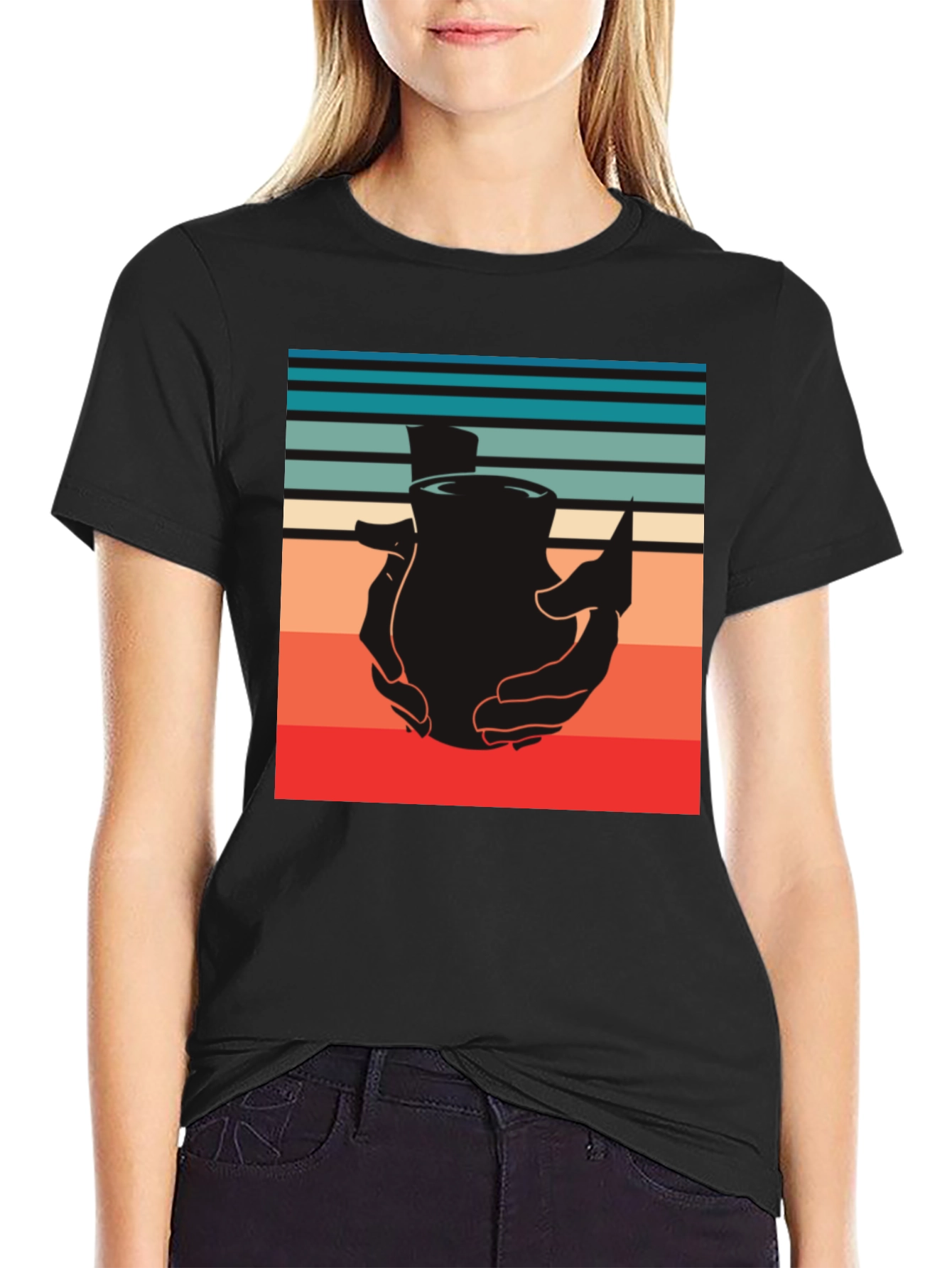 Retro Pottery Tee - Handcrafted Design