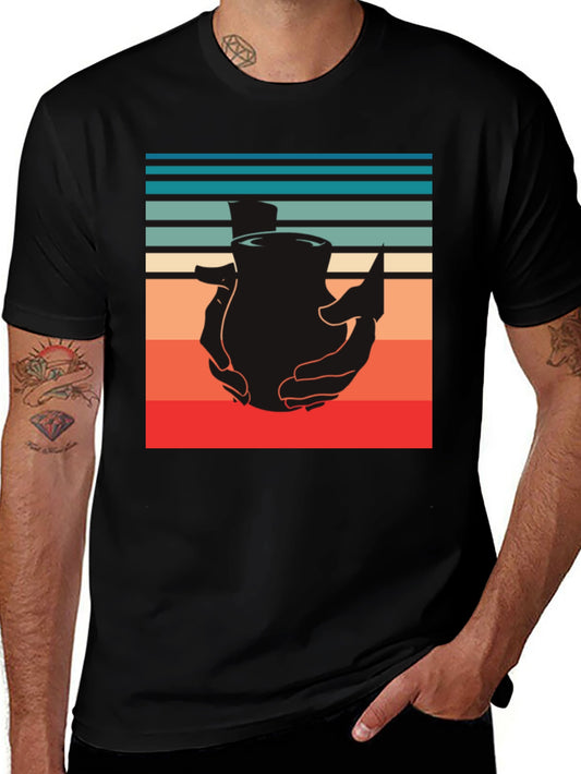 Retro Pottery Tee - Handcrafted Design