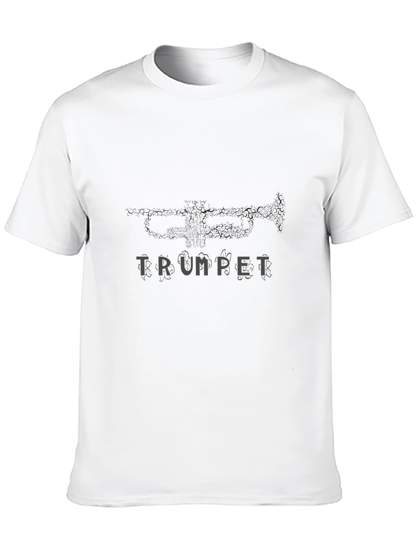 Trumpet Graphic Black T-Shirt for Music Lovers