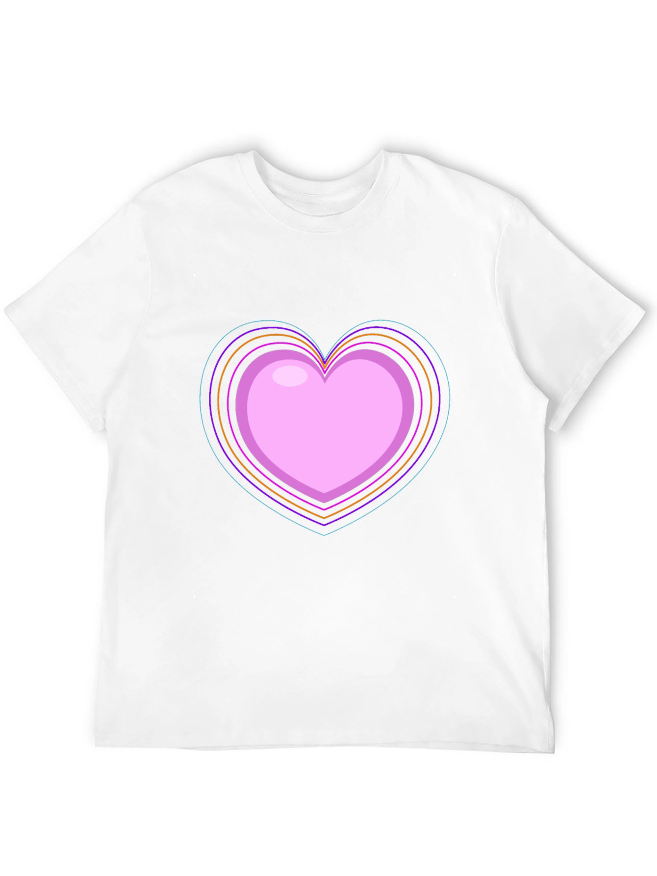 Neon Heart Graphic Black T-Shirt