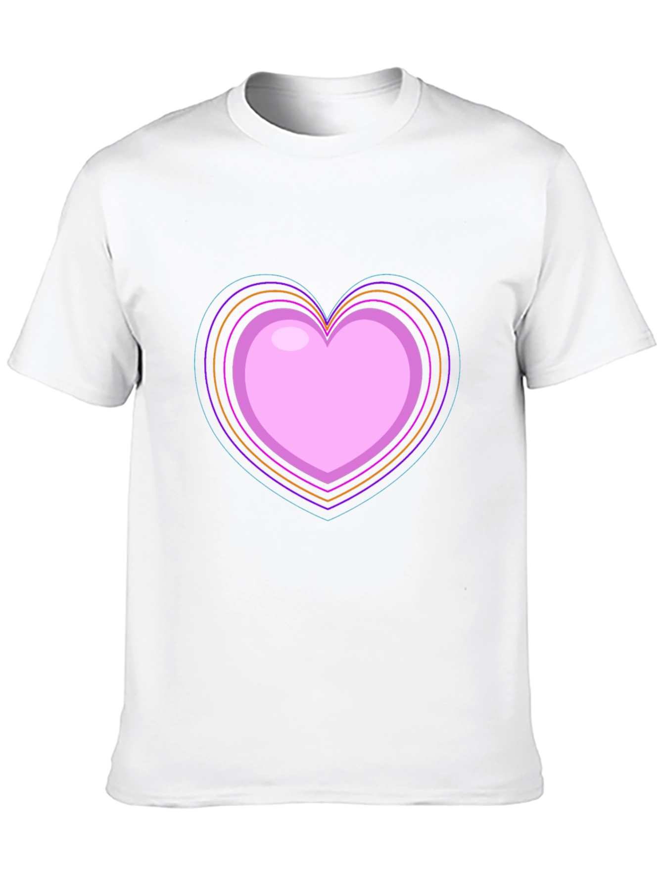 Neon Heart Graphic Black T-Shirt