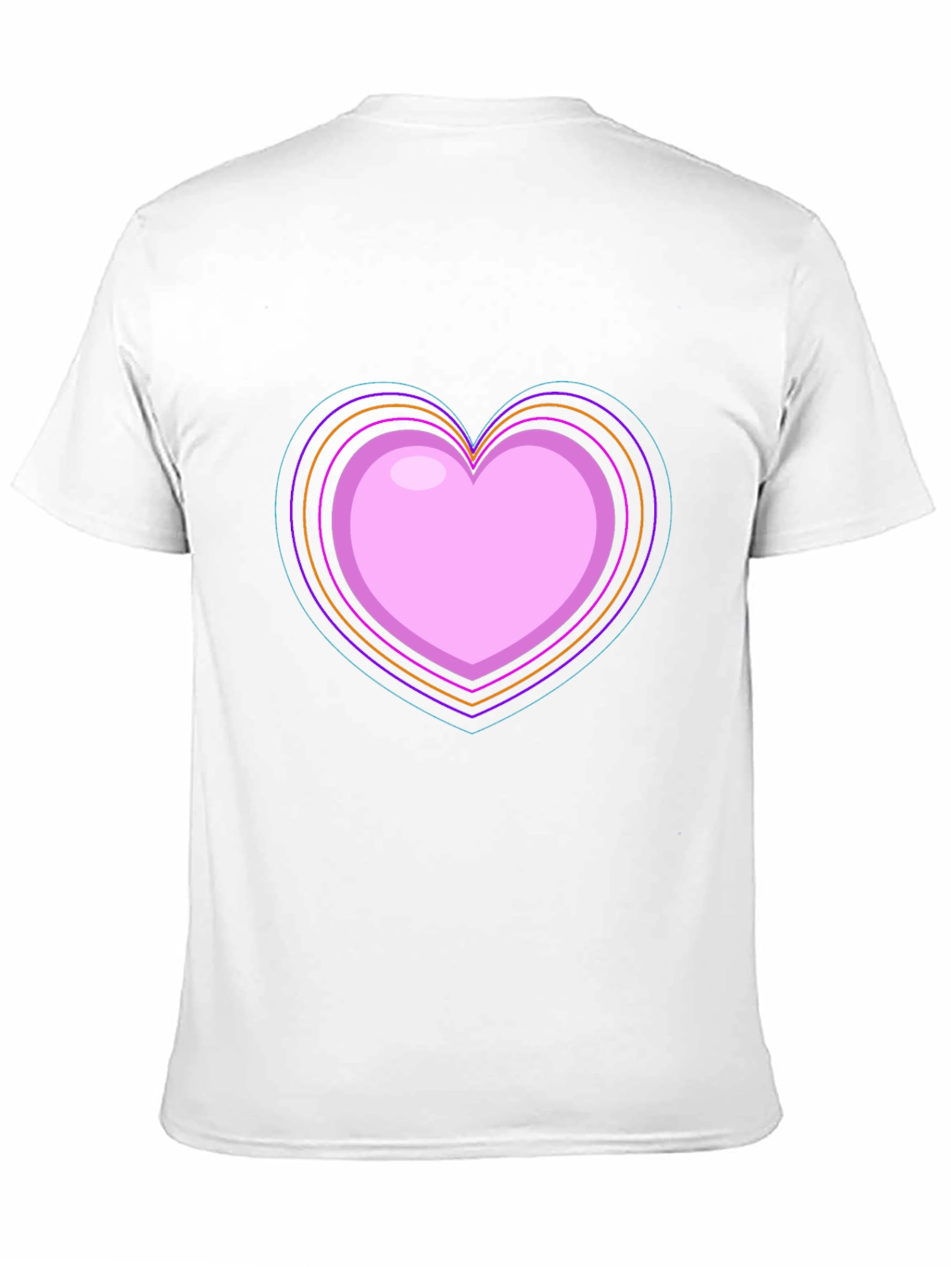 Neon Heart Graphic Black T-Shirt