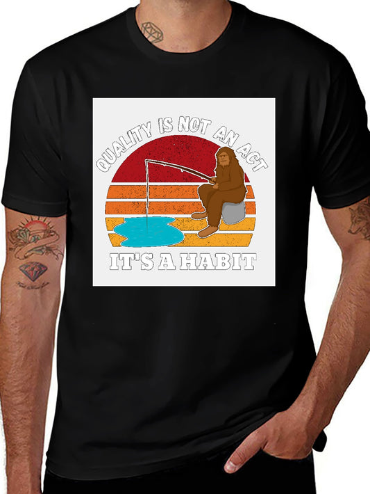 Sasquatch Fishing T-Shirt - Quality is a Habit