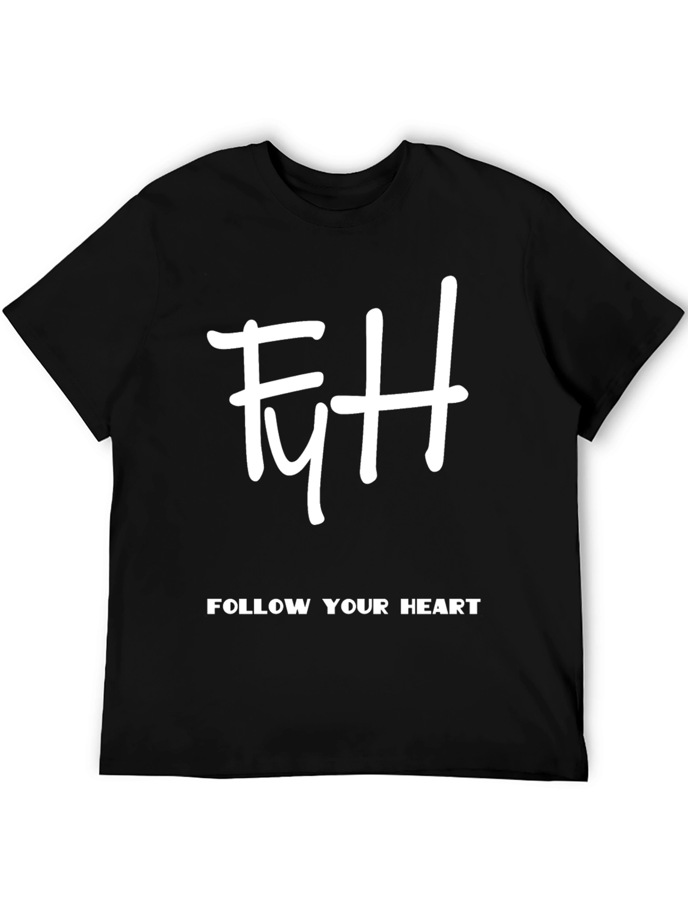 Follow Your Heart T-Shirt - Stylish Black Tee