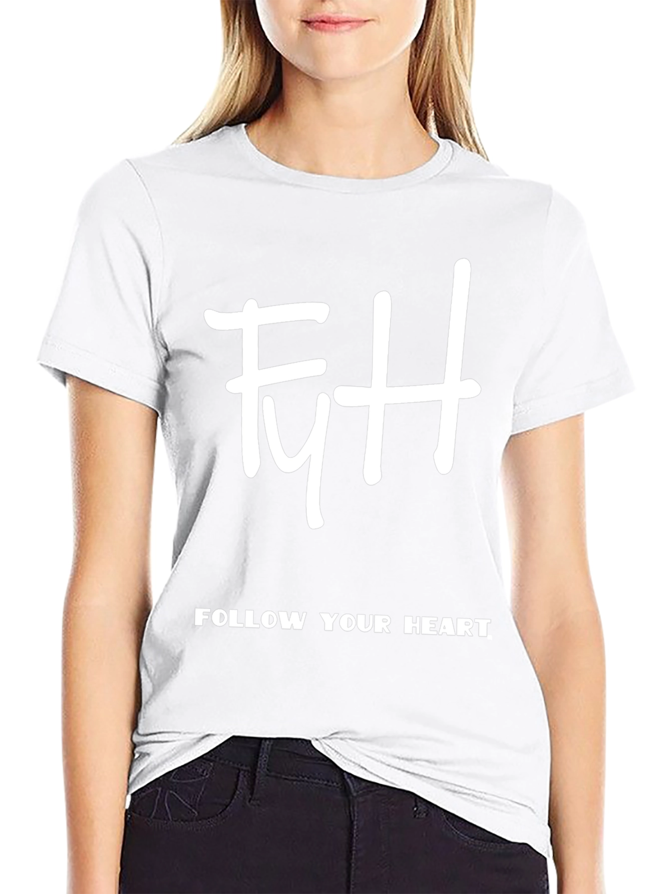 Follow Your Heart T-Shirt - Stylish Black Tee