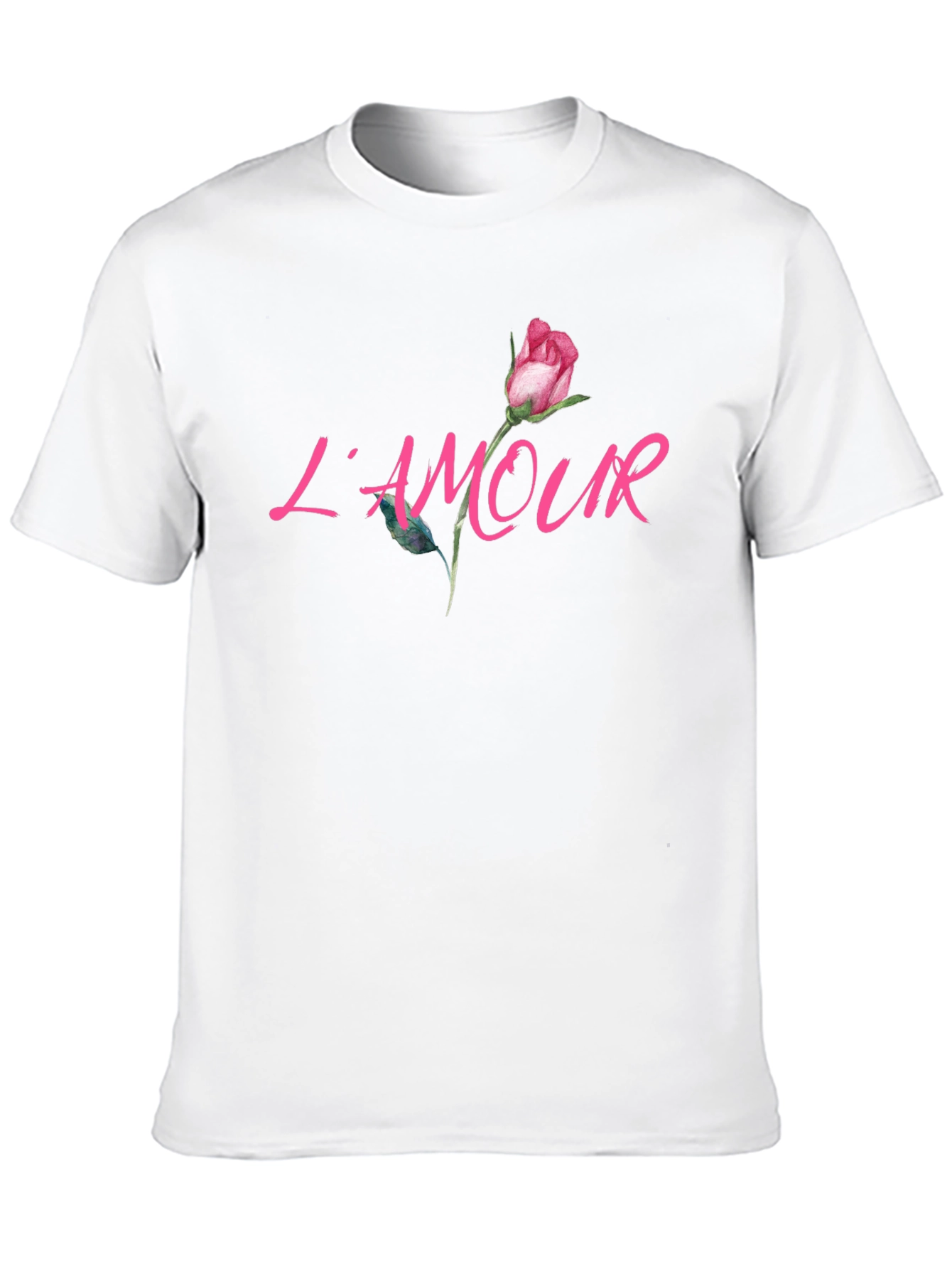 LAmour Rose Graphic Black T-Shirt