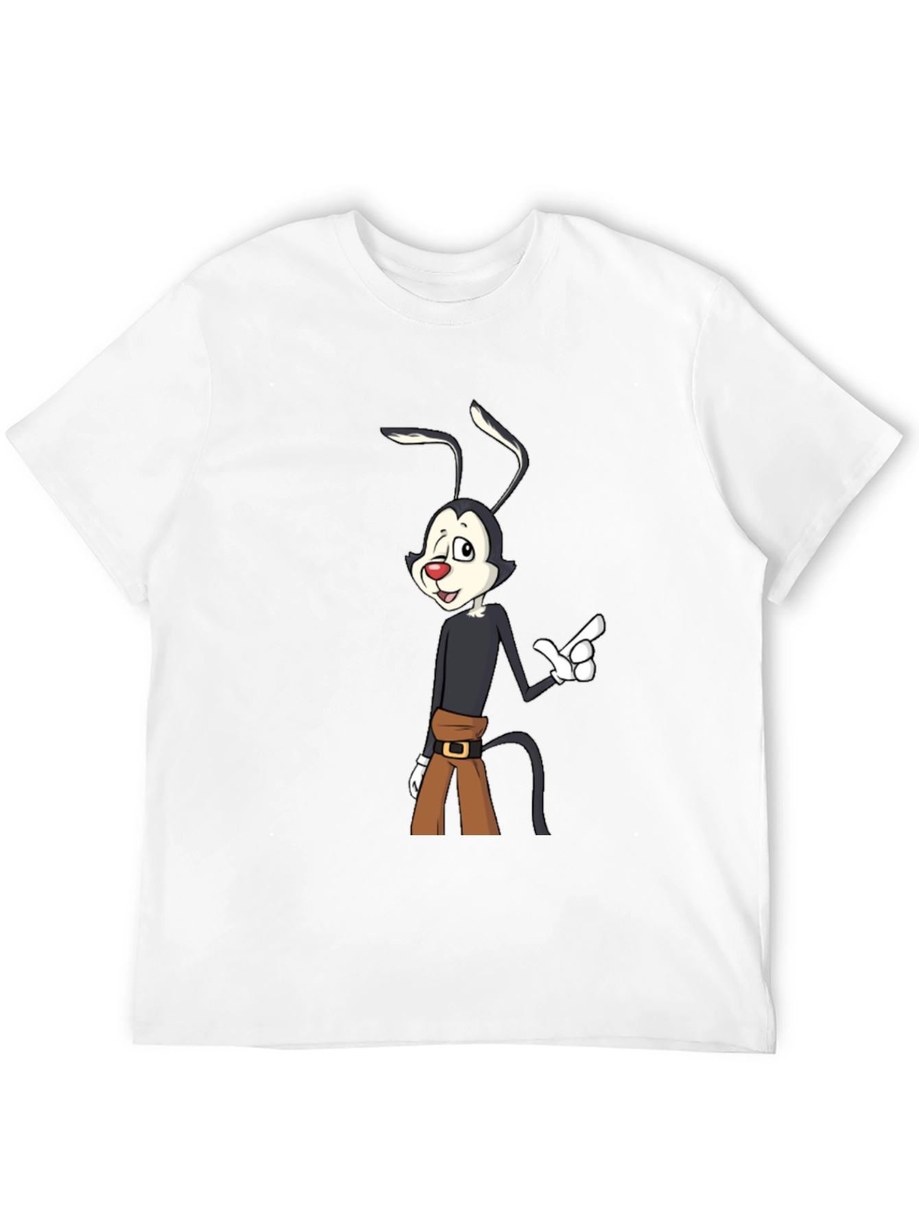 Wakko Warner Cartoon Black T-Shirt