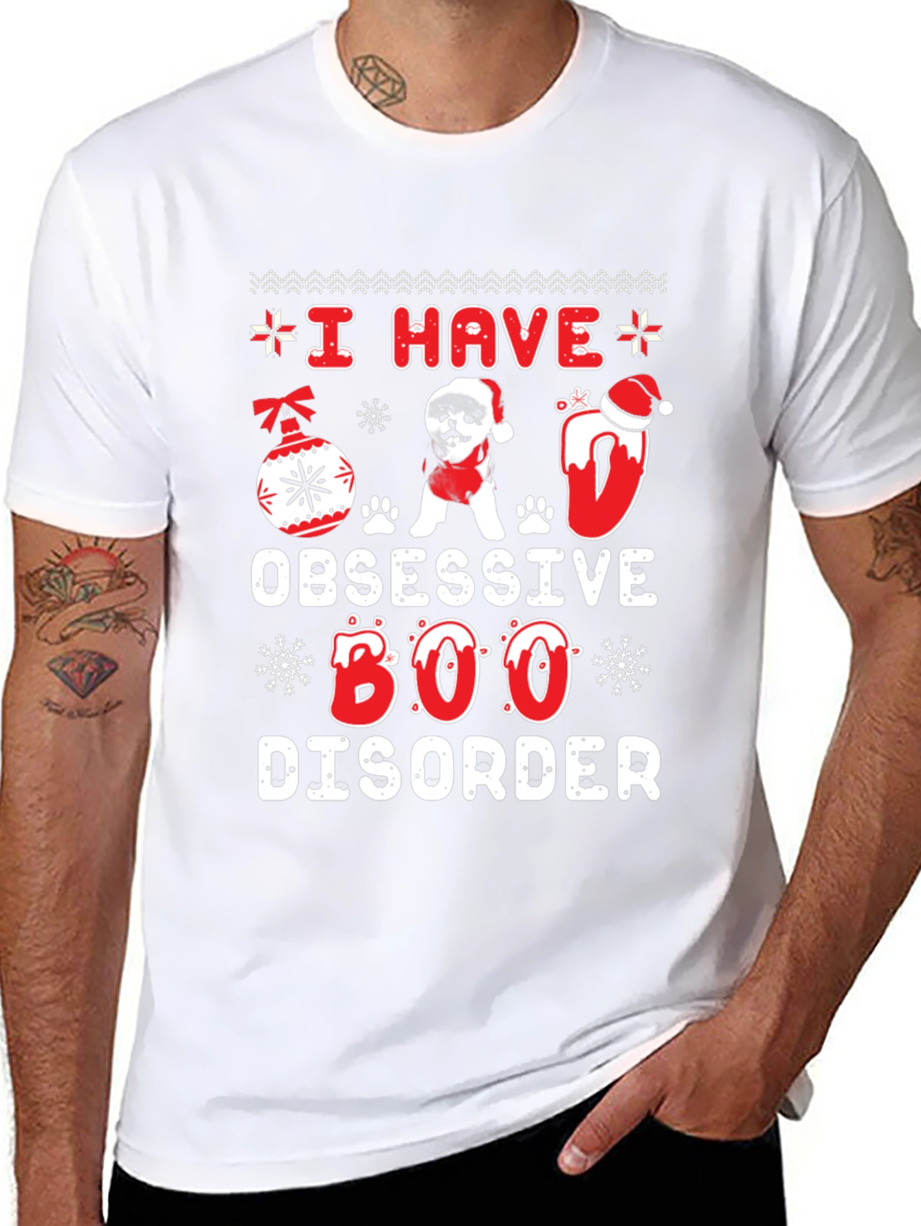 Obsessive BOO Disorder Dog Christmas T-Shirt
