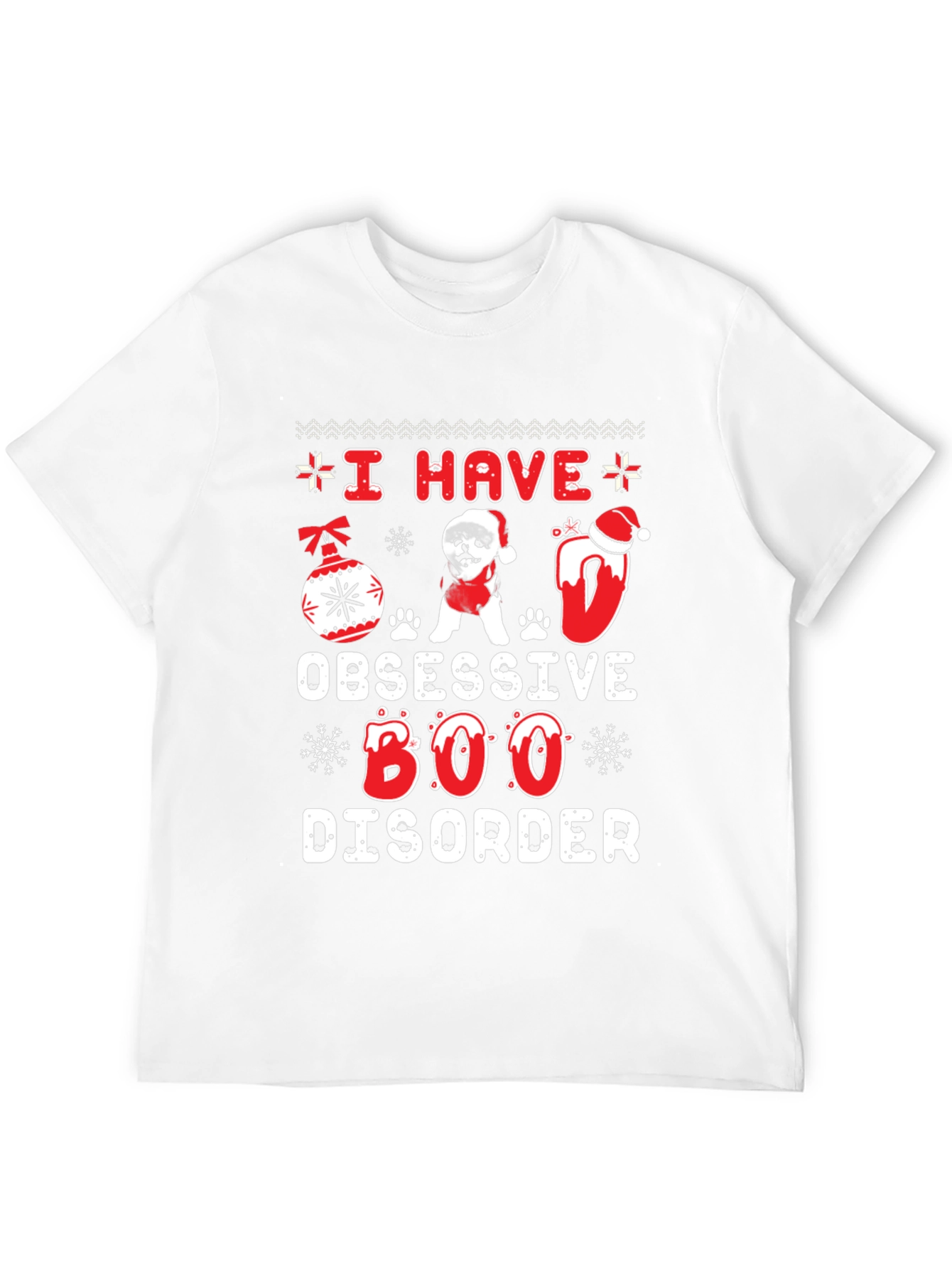 Obsessive BOO Disorder Dog Christmas T-Shirt