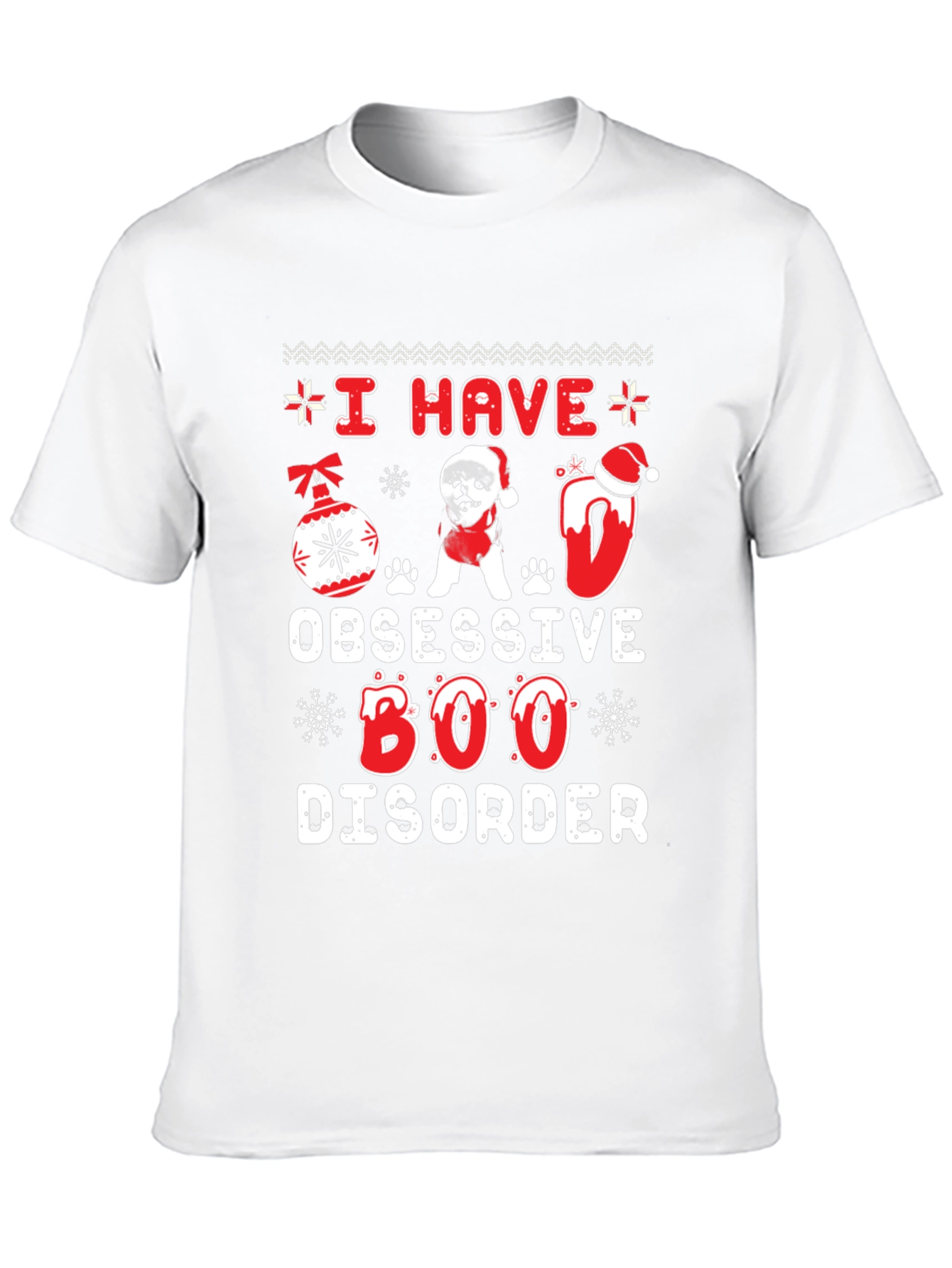 Obsessive BOO Disorder Dog Christmas T-Shirt
