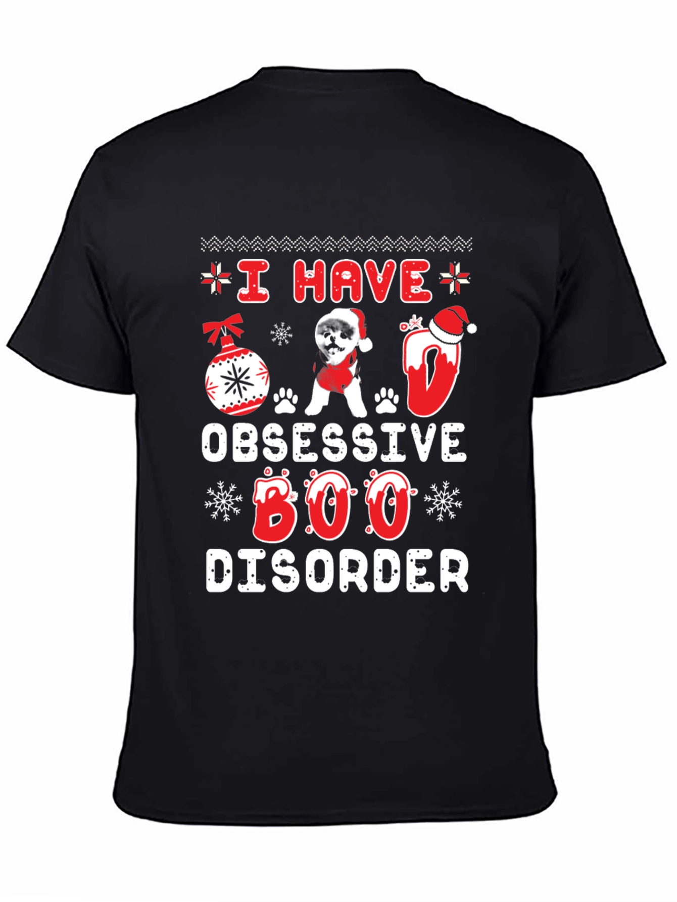 Obsessive BOO Disorder Dog Christmas T-Shirt