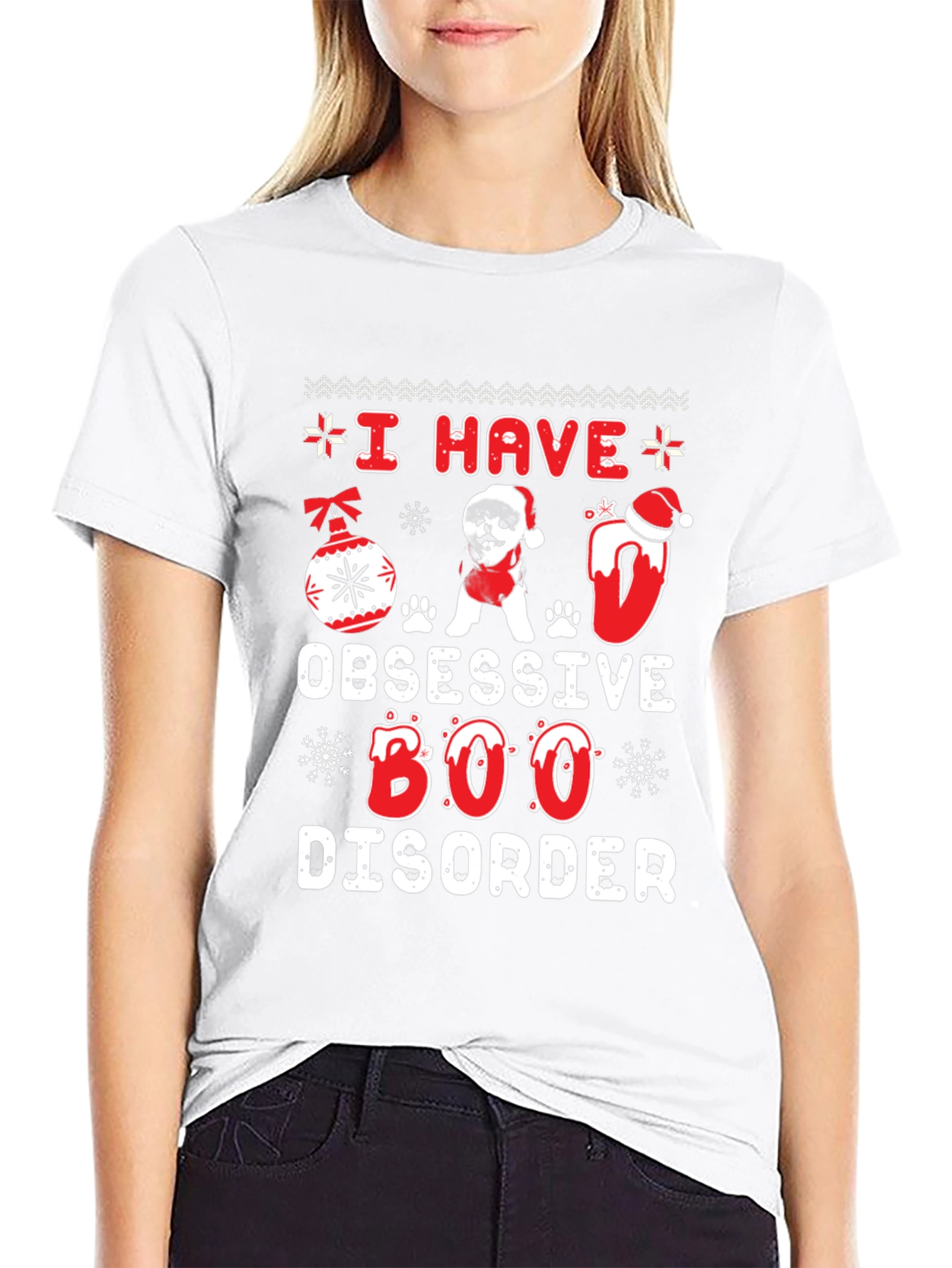 Obsessive BOO Disorder Dog Christmas T-Shirt