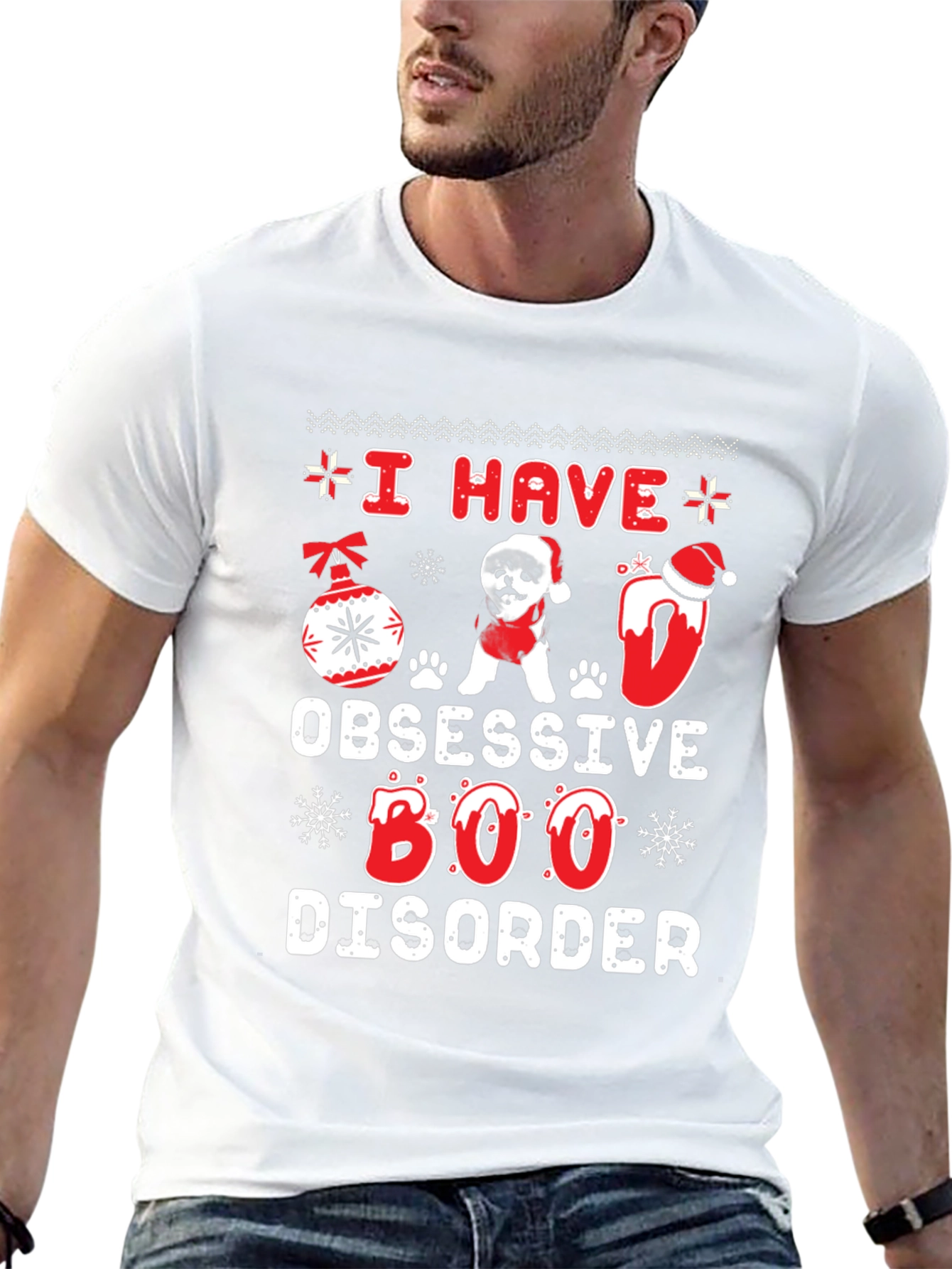 Obsessive BOO Disorder Dog Christmas T-Shirt