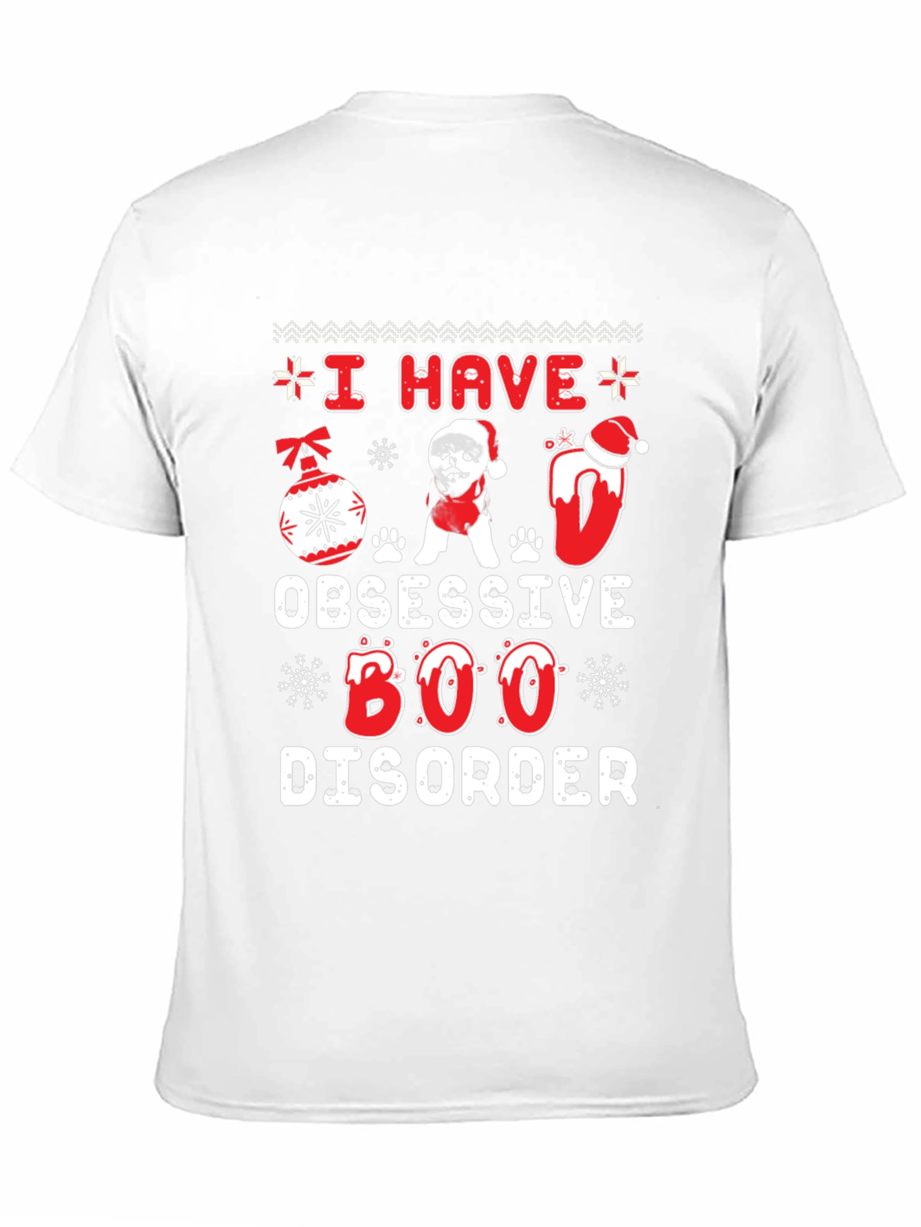 Obsessive BOO Disorder Dog Christmas T-Shirt