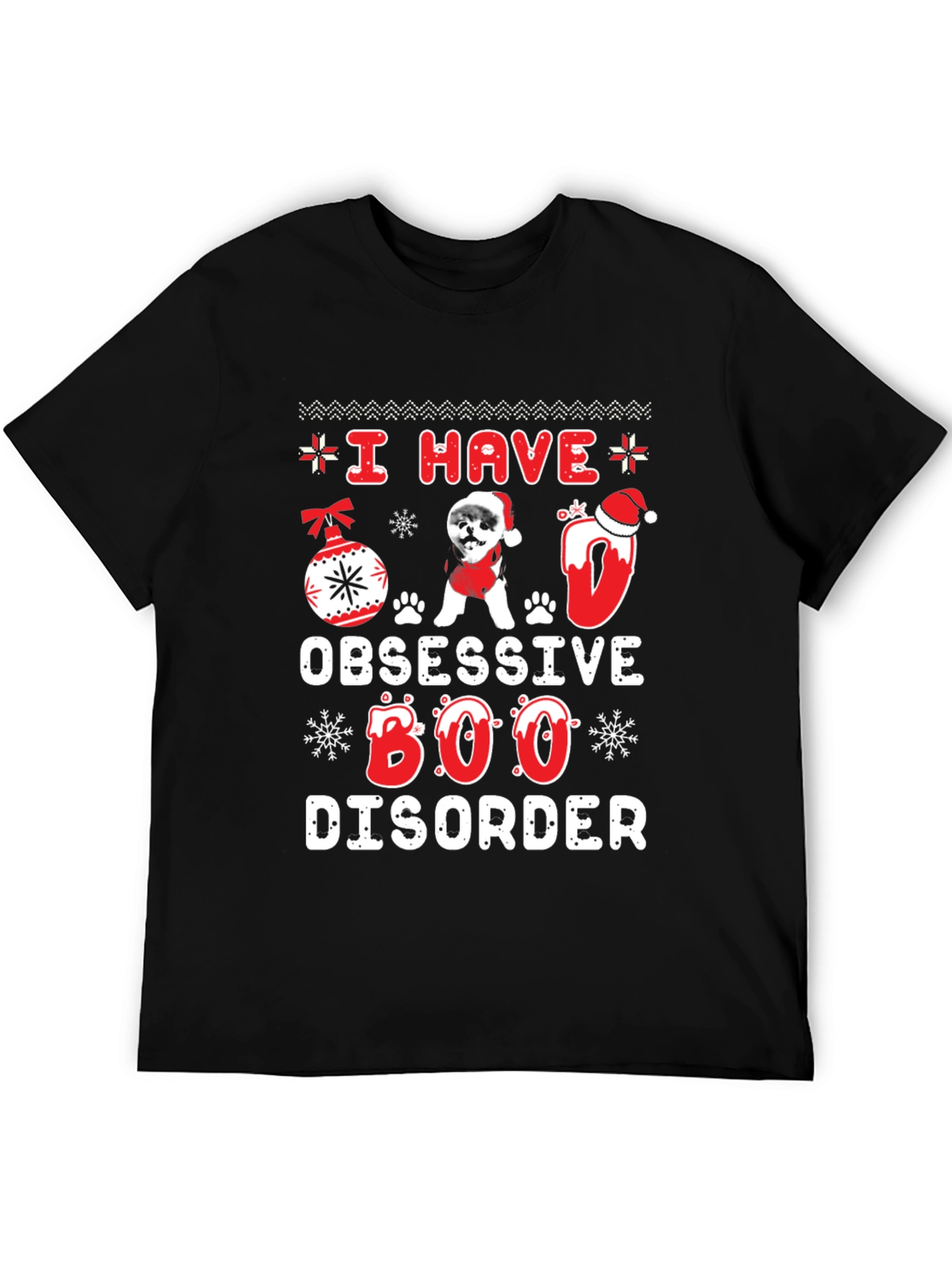 Obsessive BOO Disorder Dog Christmas T-Shirt