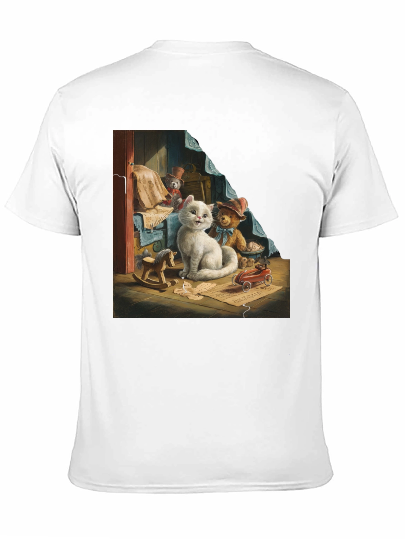 Cute Cat with Toys Graphic Tee
