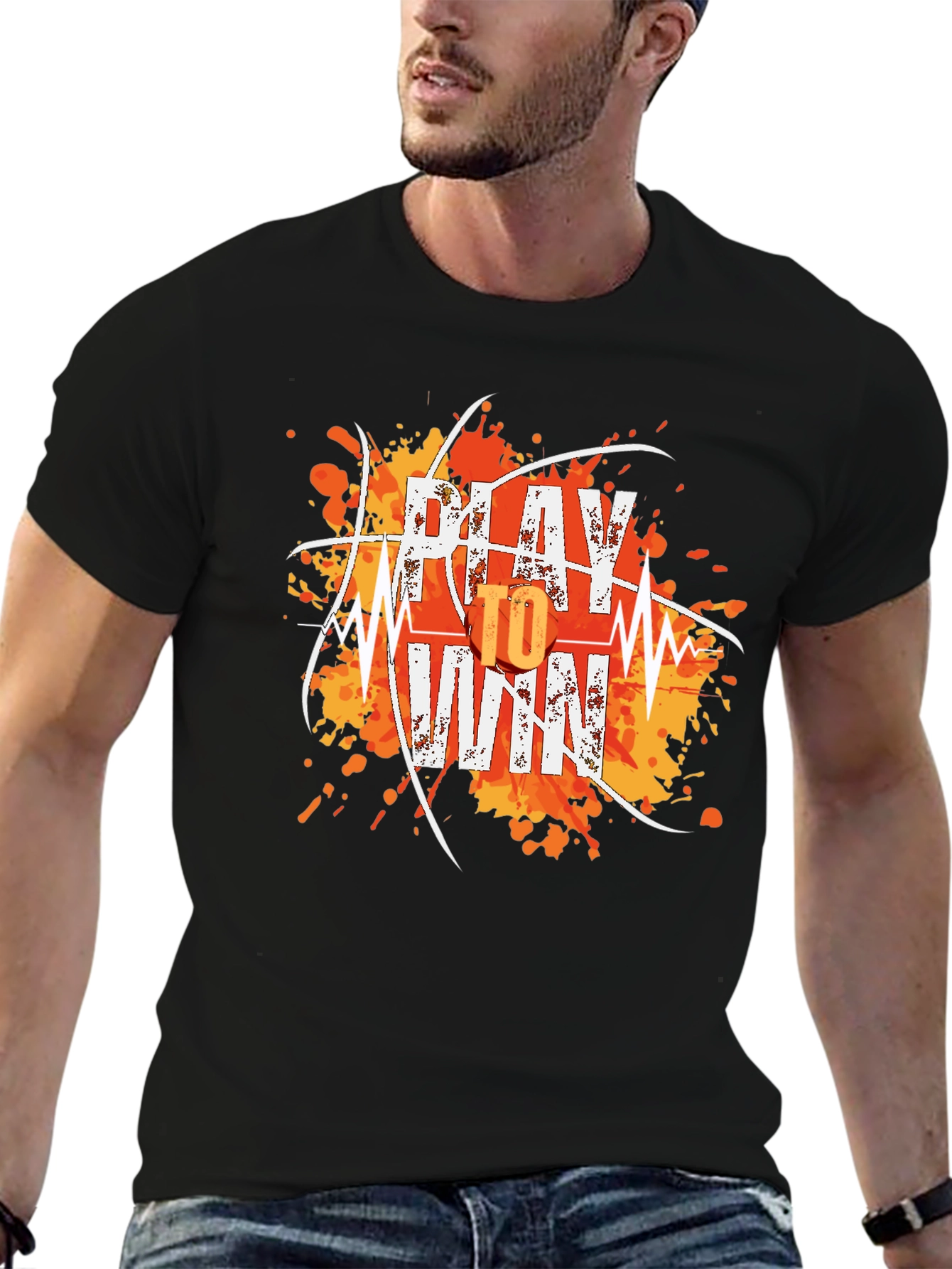 Play to Win Graphic Tee - Casual Black T-Shirt