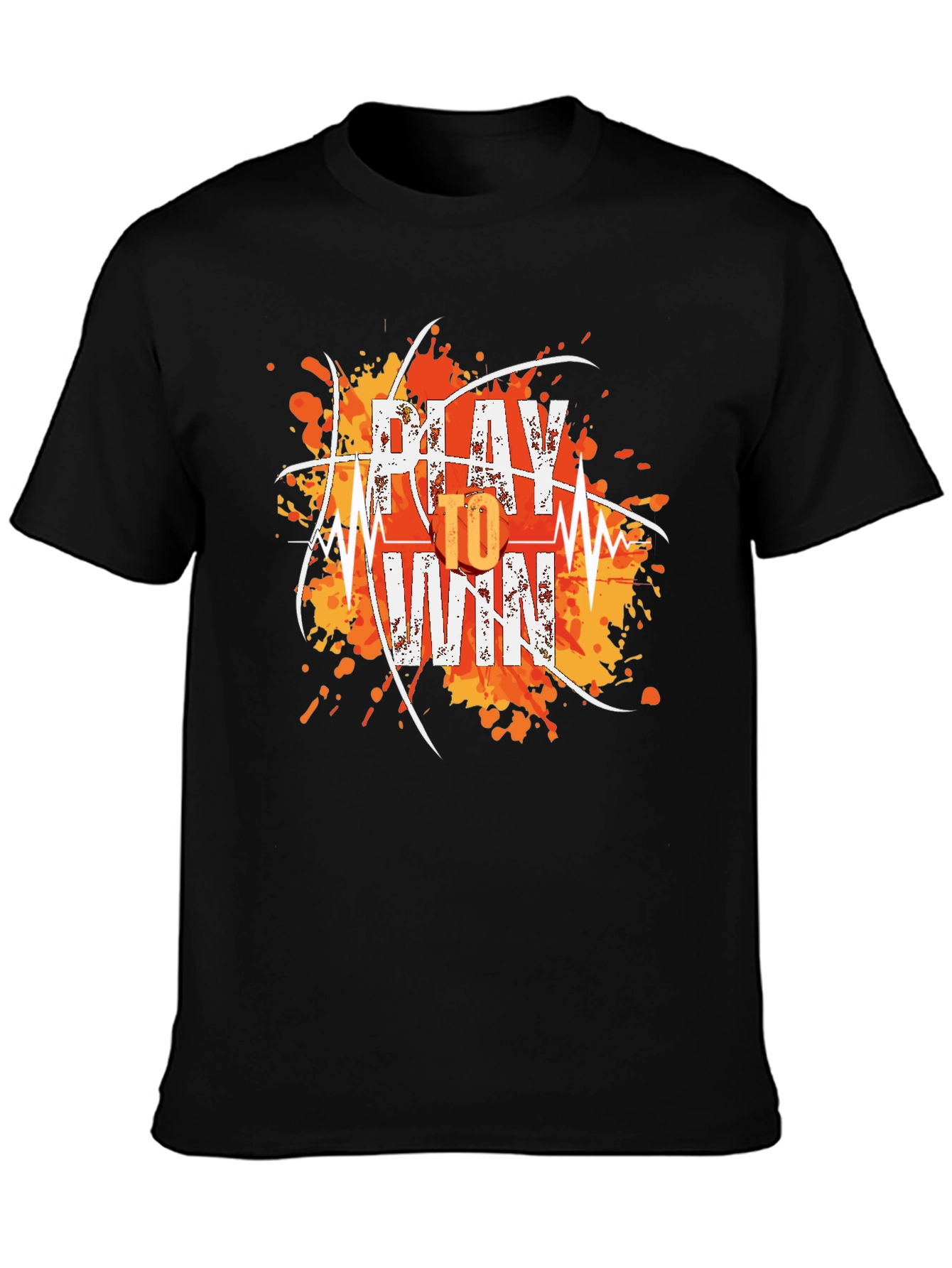 Play to Win Graphic Tee - Casual Black T-Shirt