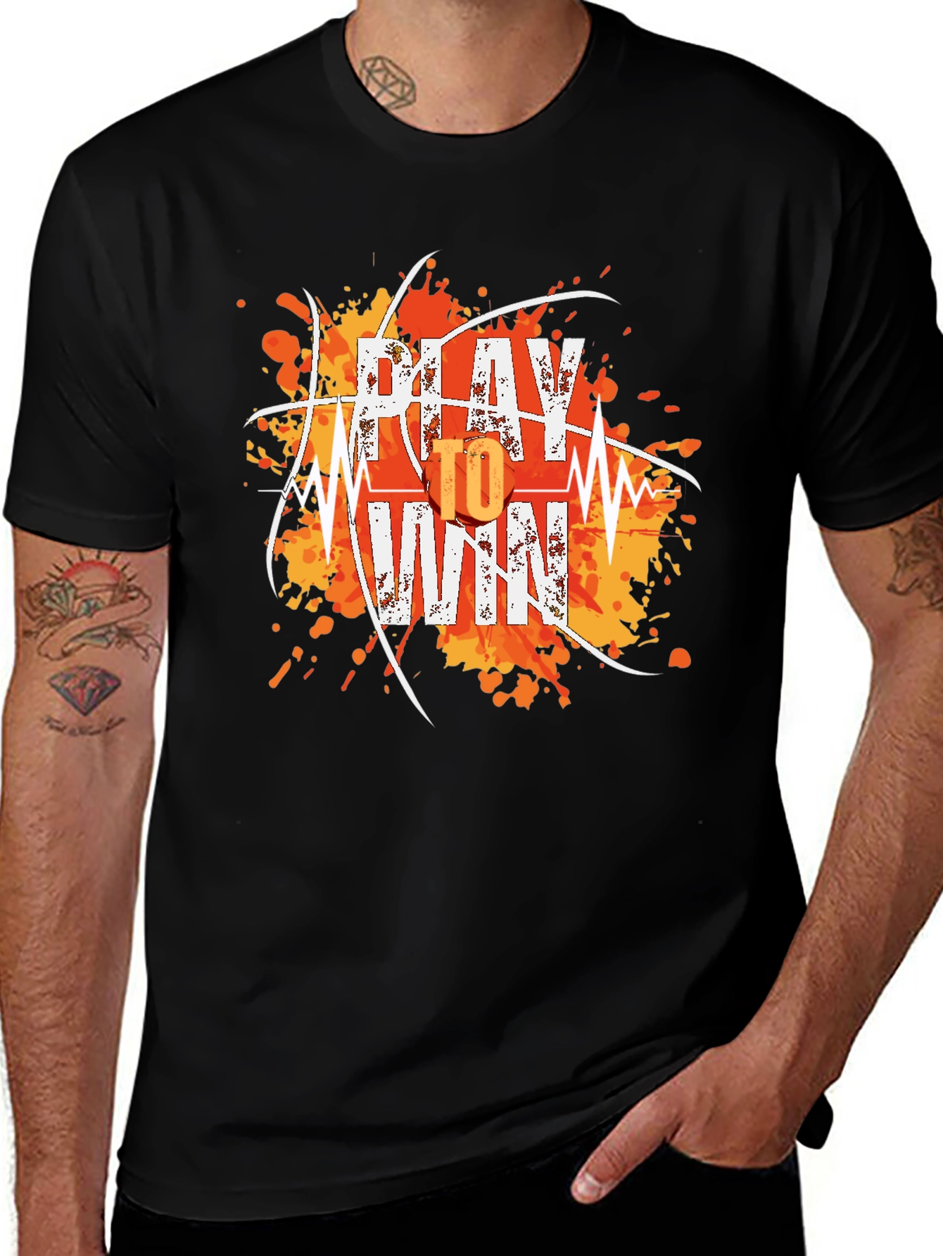Play to Win Graphic Tee - Casual Black T-Shirt