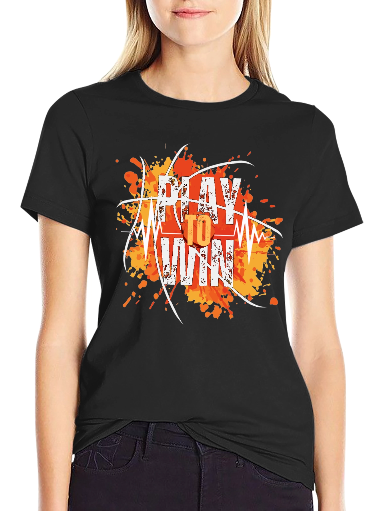 Play to Win Graphic Tee - Casual Black T-Shirt
