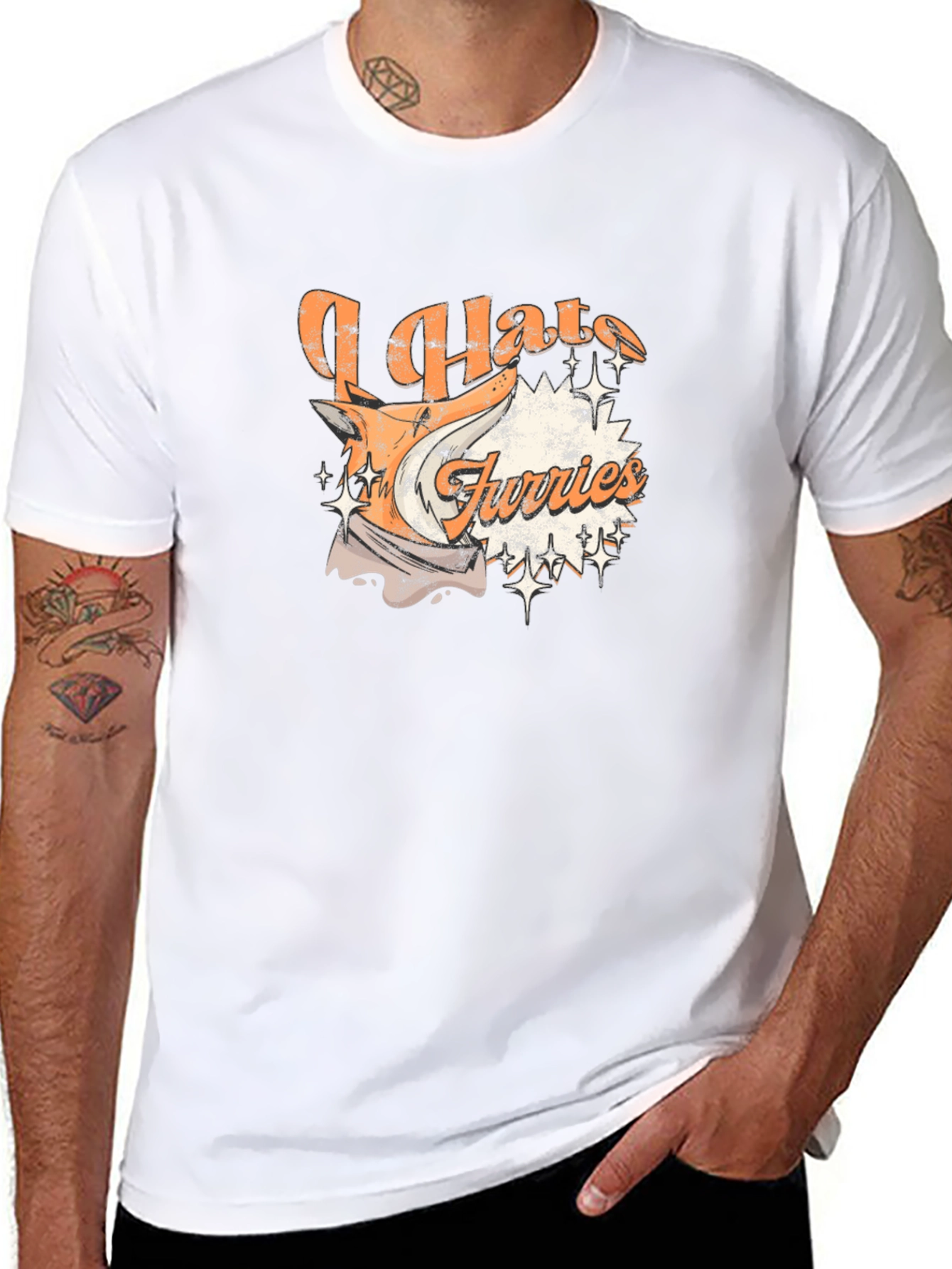 I Hate Furries Graphic T-Shirt - Cotton Tee